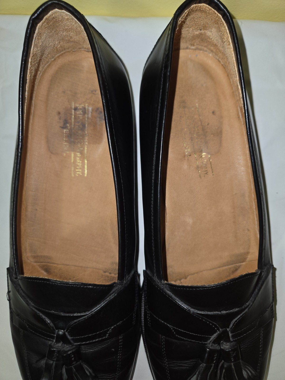 Johnston & Murphy Men’s Leather Tassel Loafers Slip-On Dress Shoes 12 M Black