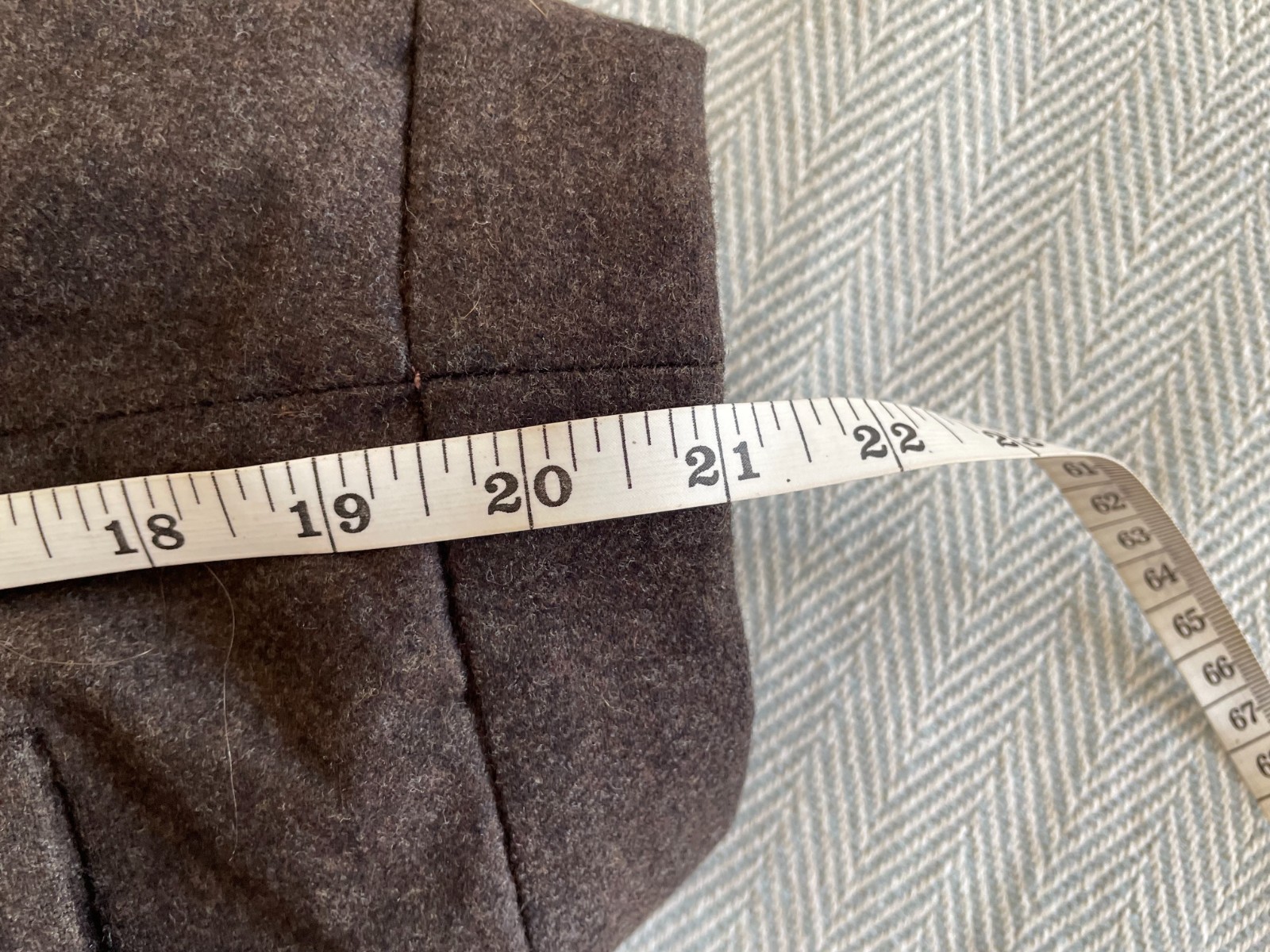 Natalino Brown Wool Flannel Pleated Trousers, Made in Italy, Size 54 (35×29)