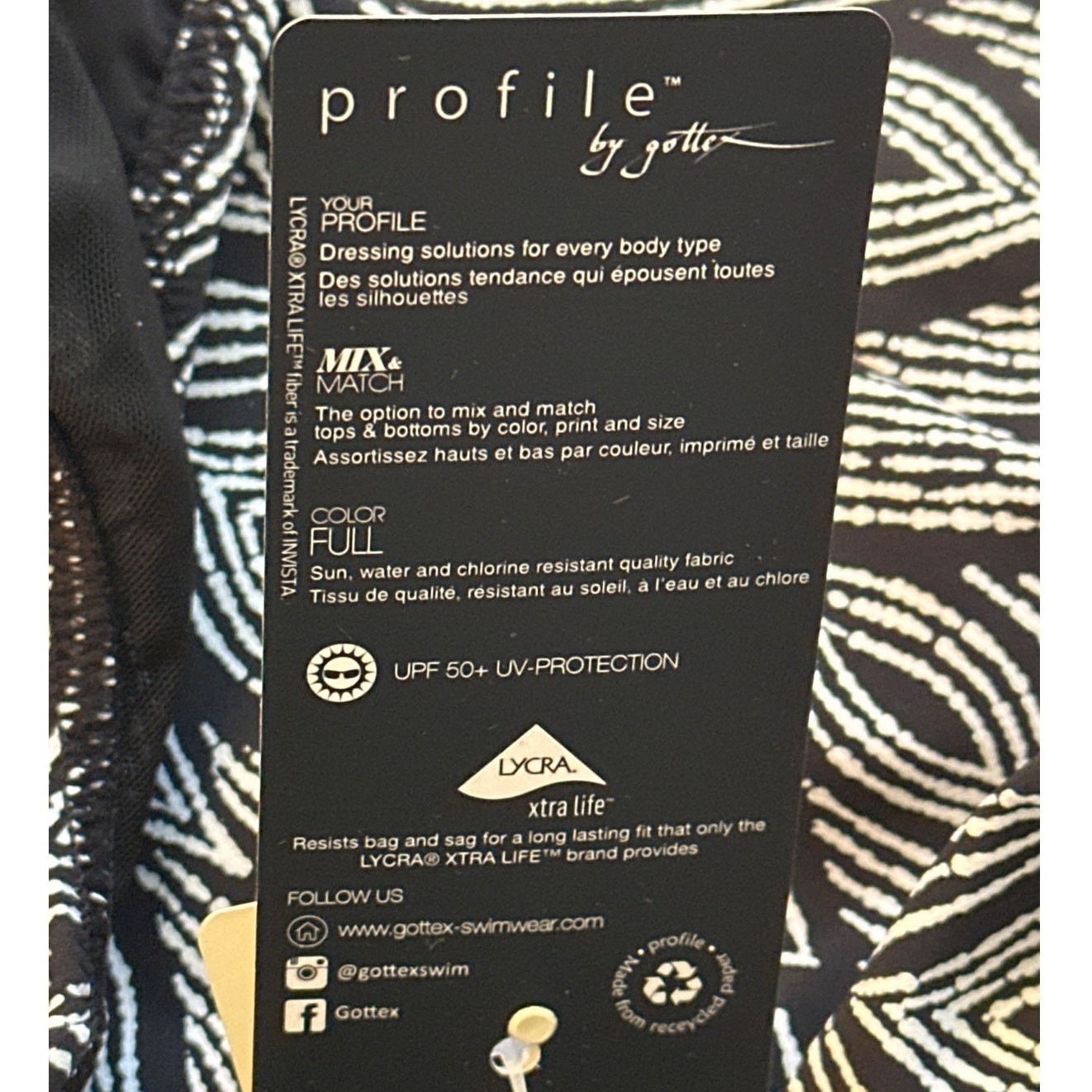 Profile by Gottex “Plume” V‑Neck Deep Plunge One Piece Swimsuit E25112074 Black