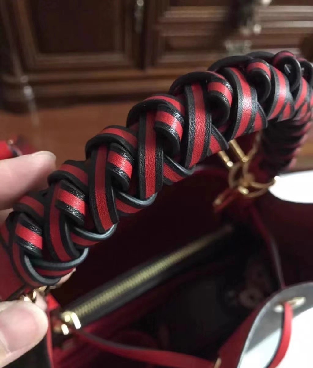 Genuine Leather Braided Handle Strap Purse Handbag Weaving Replacement Strap