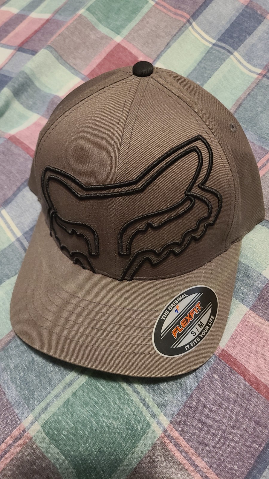 Fox Racing Hat Cap Adult Size S/M Gray Flex Fit