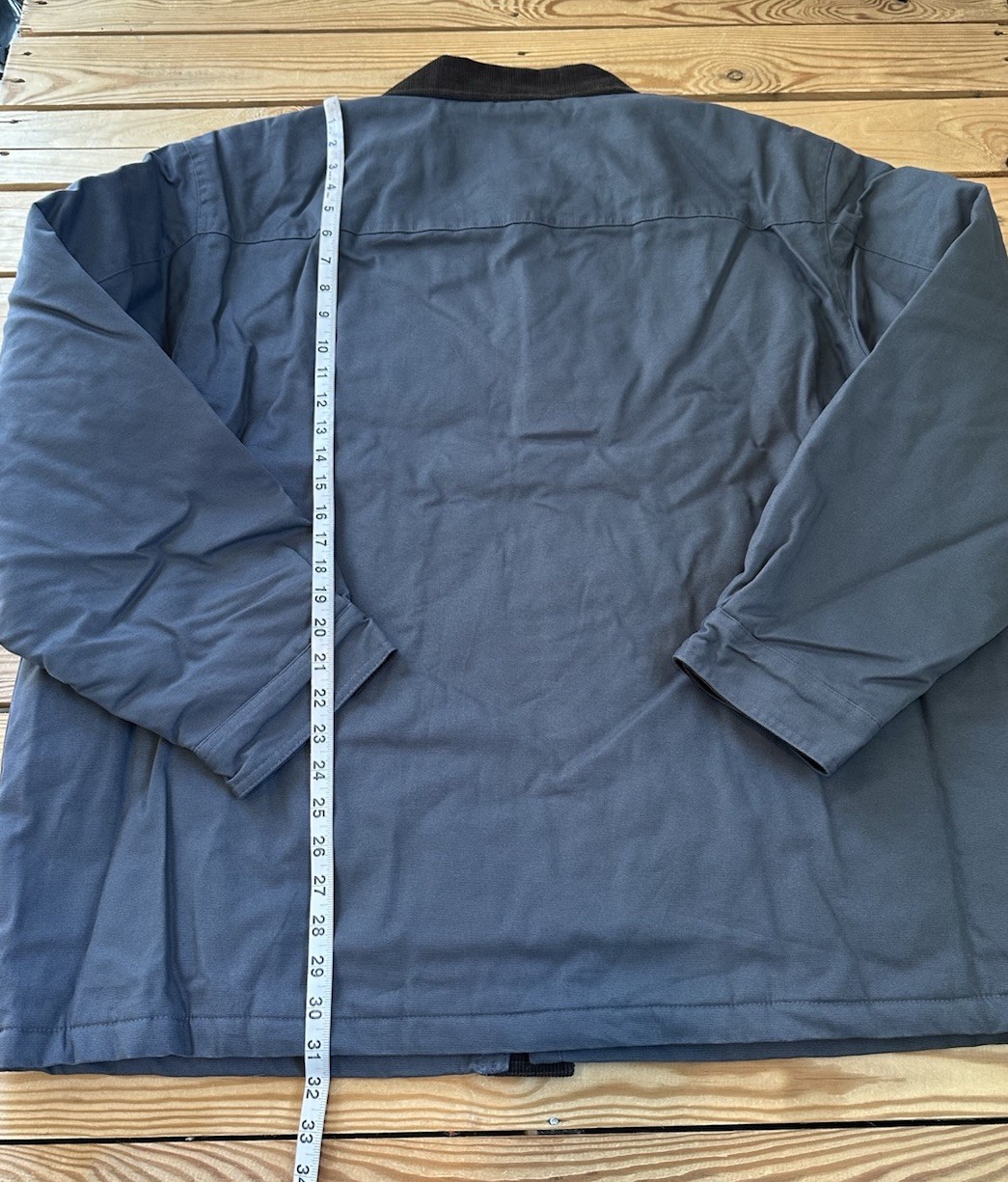 John Blair NWOT Men’s Button Up Jacket Size 2XL Steel Blue I11