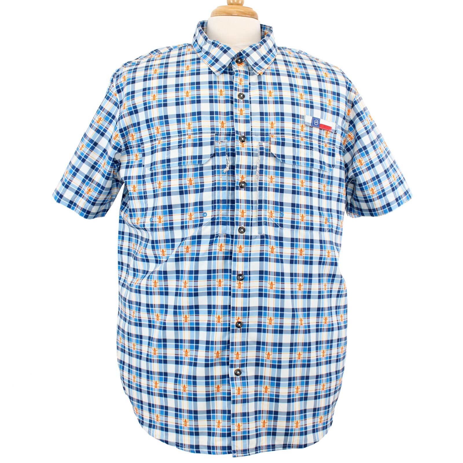 Magellan Men’s Shirt Houston Livestock Prints, Relaxed Short Sleeve Button Down