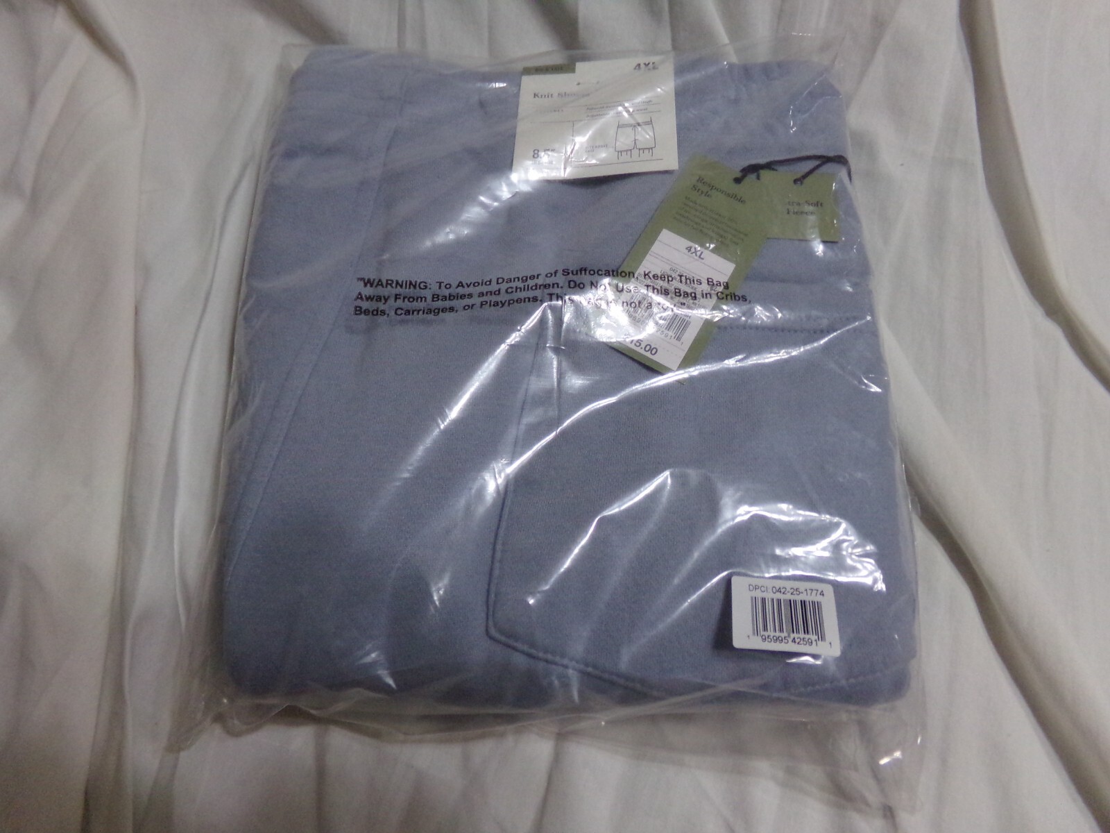 Goodfellow & Co. Men’s Knit 4XL Drawstring Shorts with 8.5 Inseam LIGHT BLUE