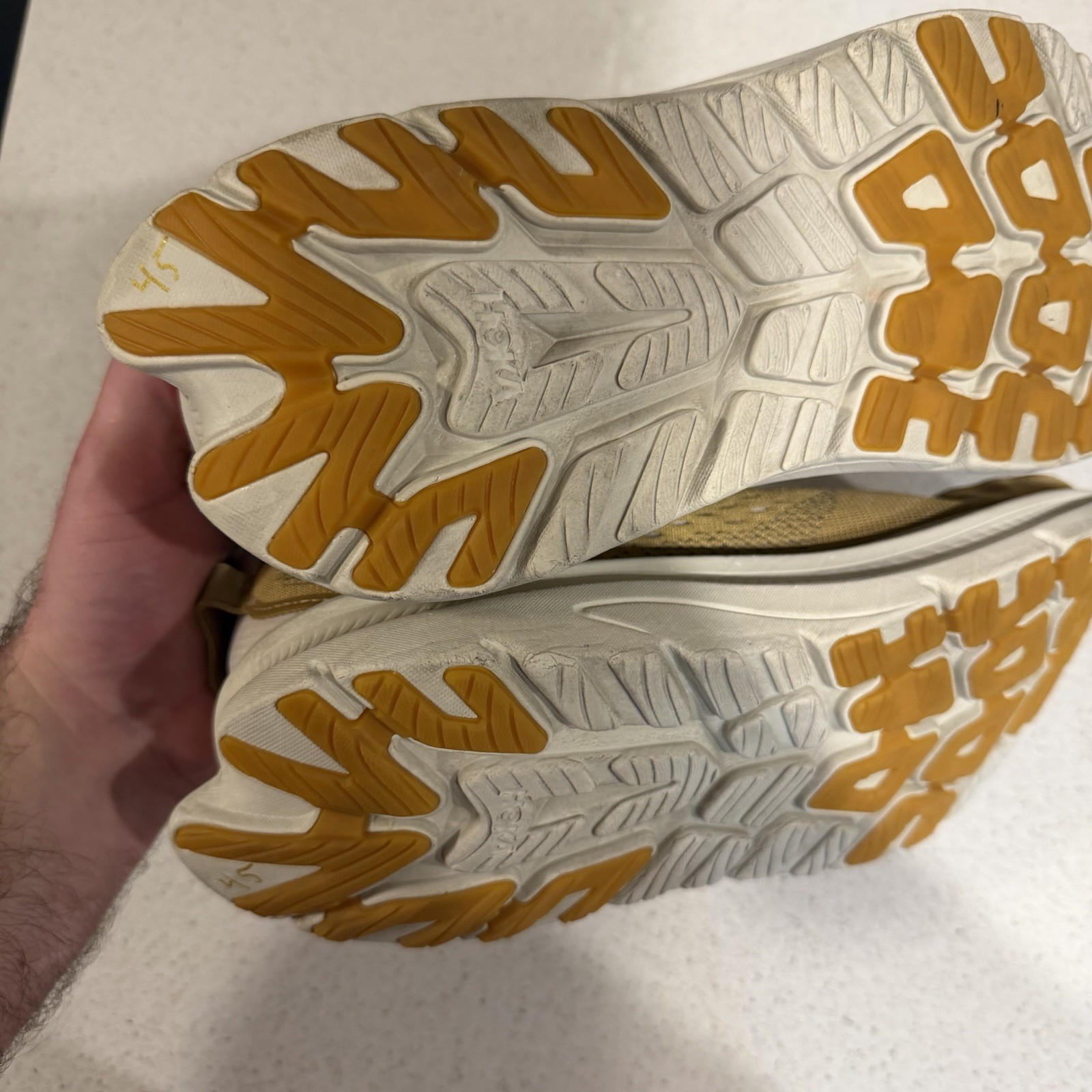 Hoka Kawana 2 Shoes Mens 9D Wheat Oat Milk Athletic running Sneakers