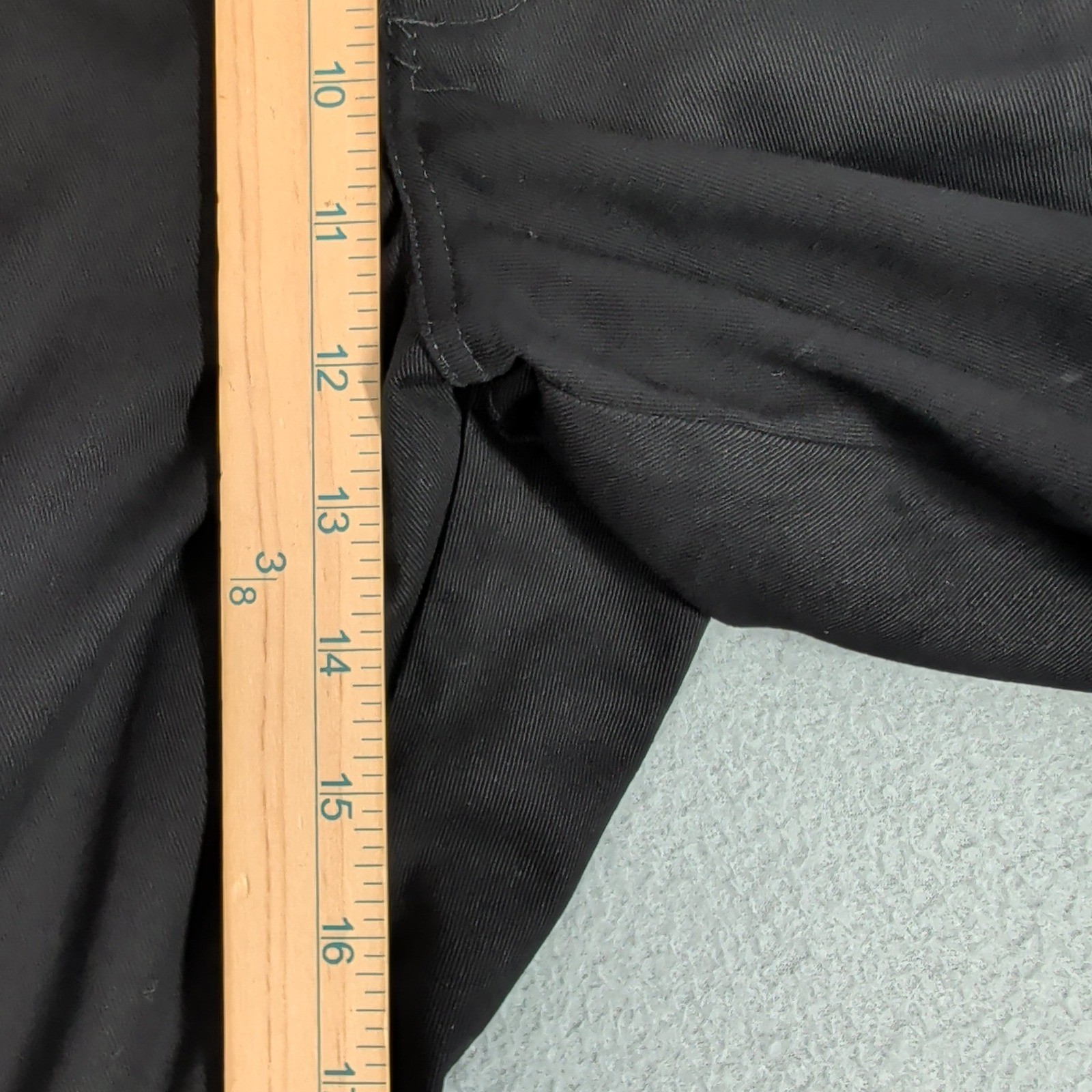 Lee Pants Mens 36×32 Black Double Pleat Relaxed Fit Tapered Leg
