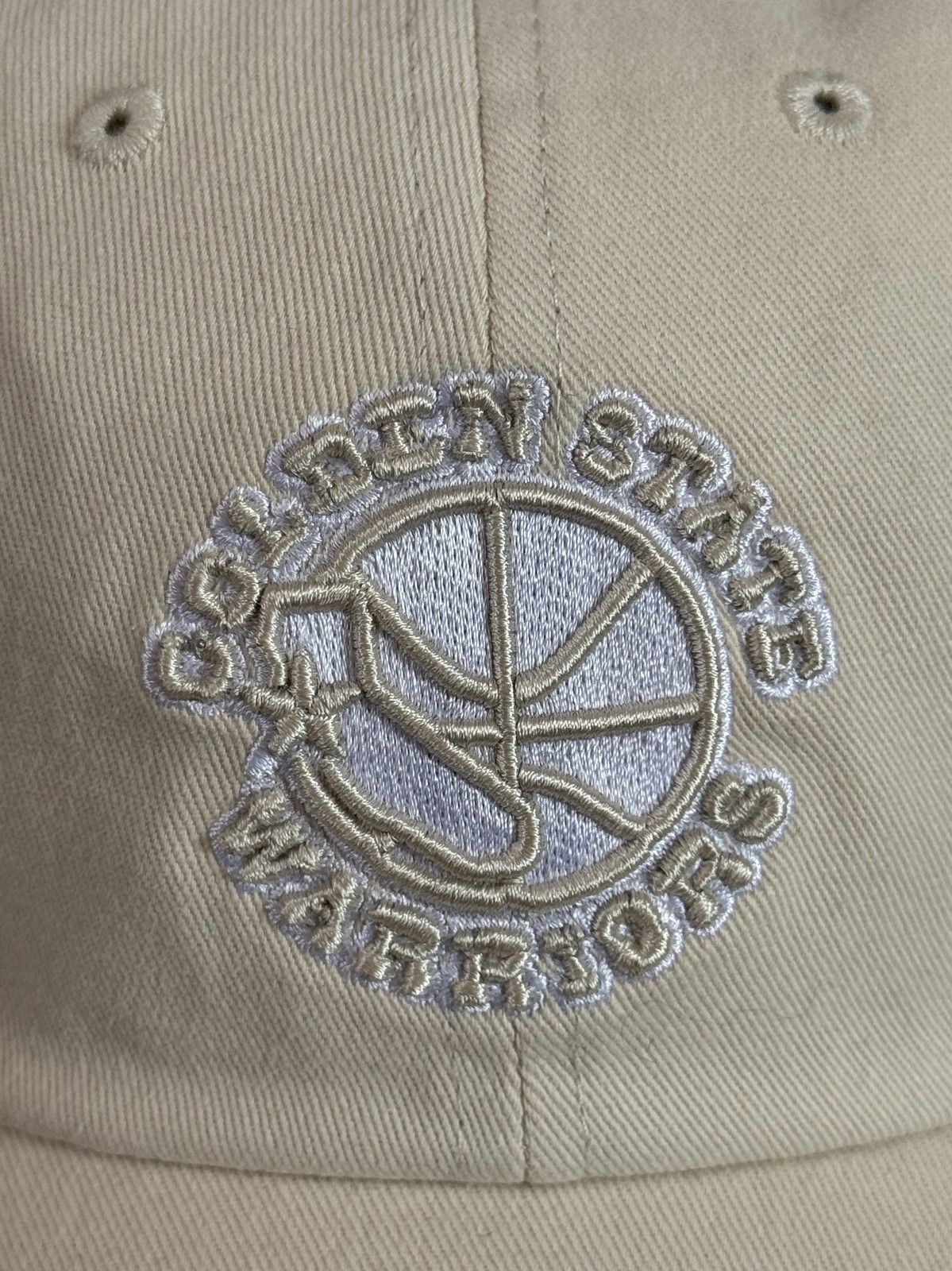Mitchell & Ness Warriors Dad Hat Strapback Cream Cap Unknown Size