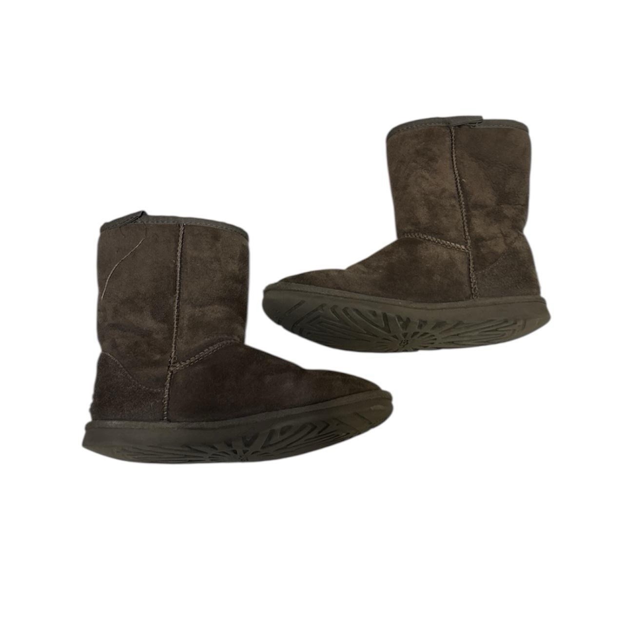 UGG Australia Grey Suede Shearling Mid-Calf Classic Boots Women’s Size 6