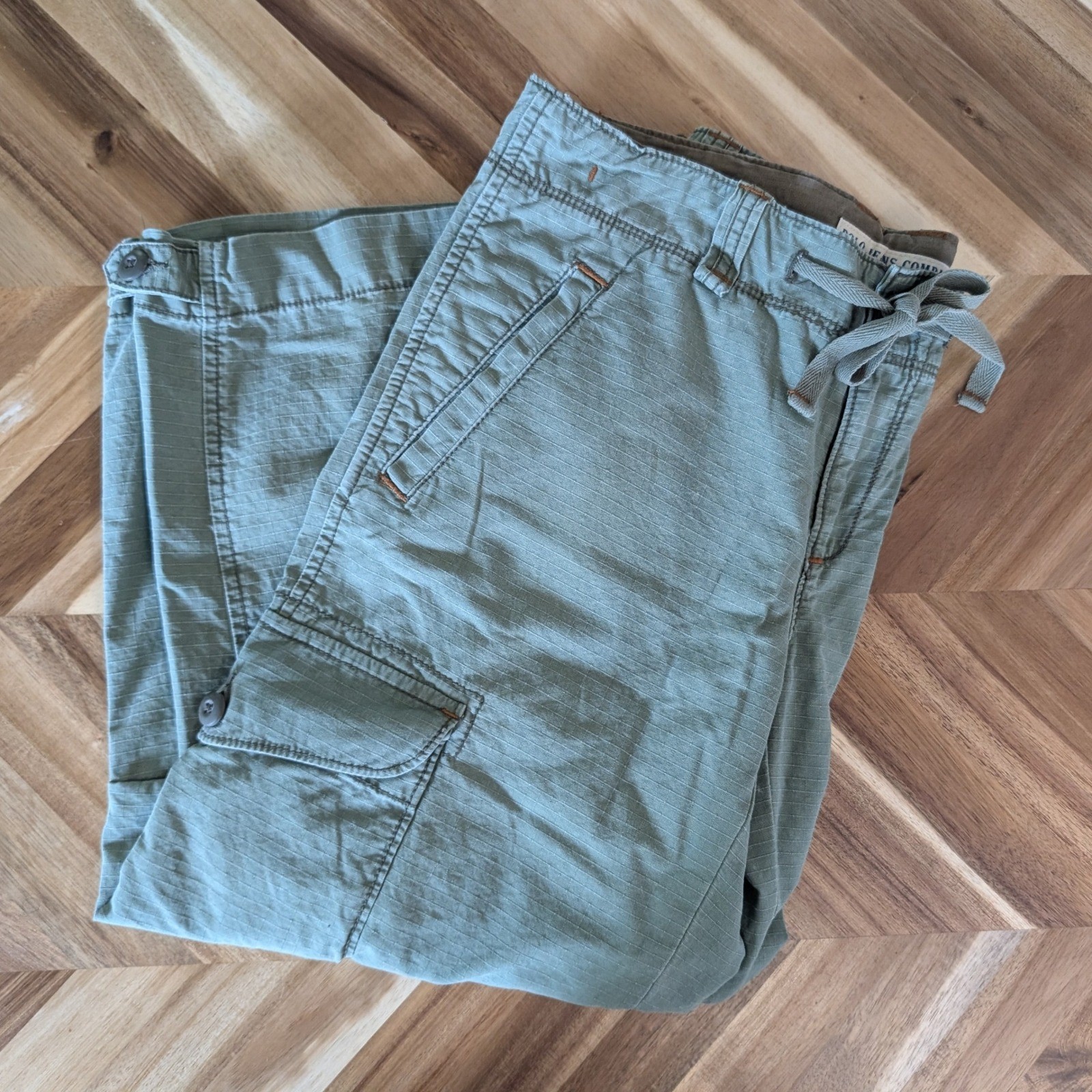 Vintage Polo Jeans Company Ralph Lauren Cargo Capri Low-Rise