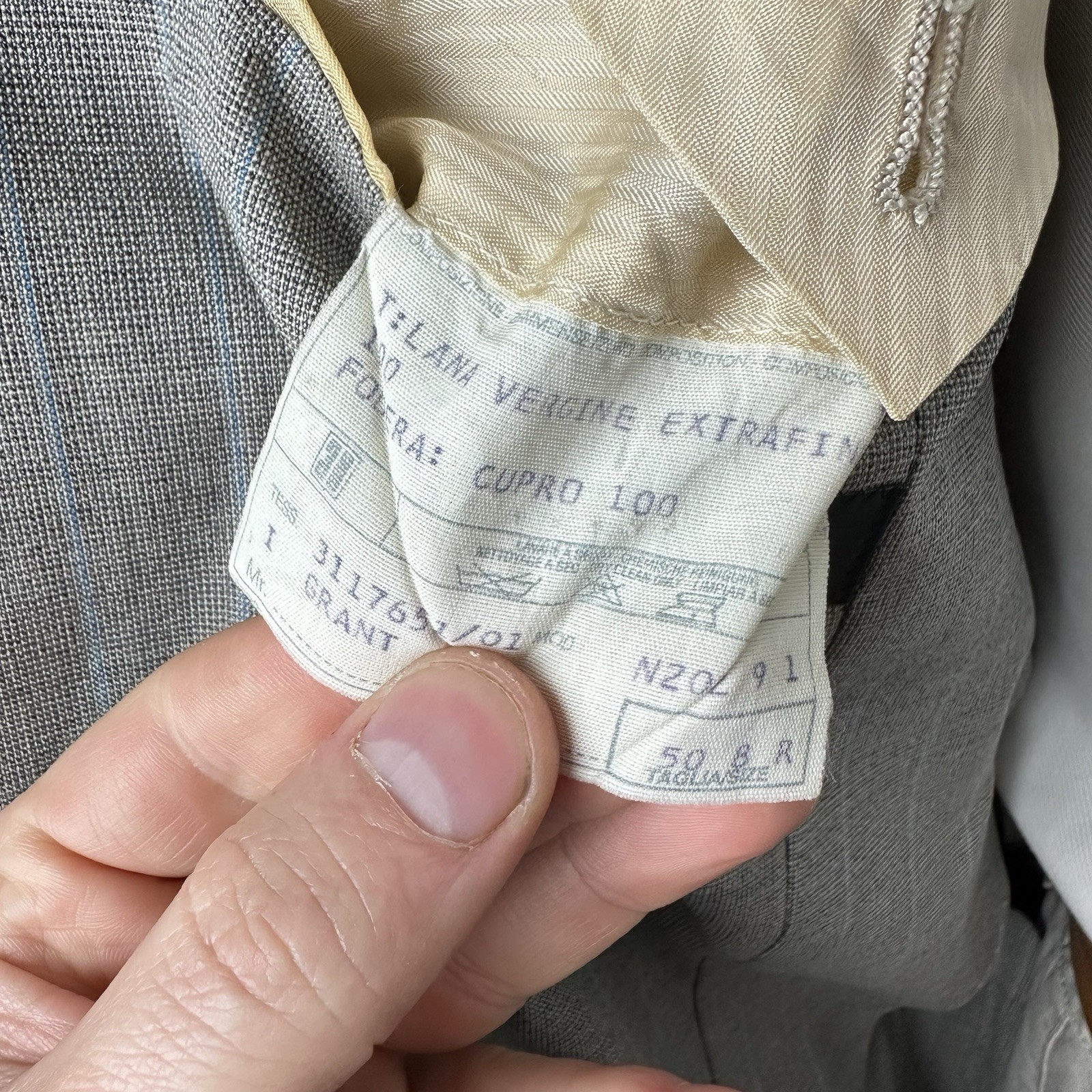 Corneliani Blazer Jacket 40” Wool Summer Grey Check Sport Coat Men’s Italian