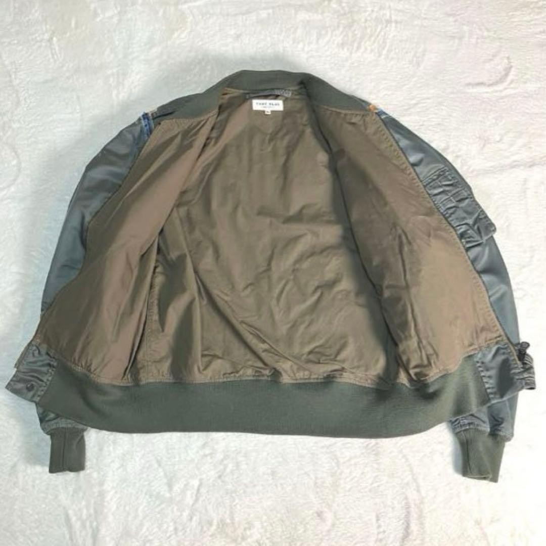 AVIREX TYPE-BLUE L-2 Flight Jacket Blouson Coat Men Size XL Gray Genuine