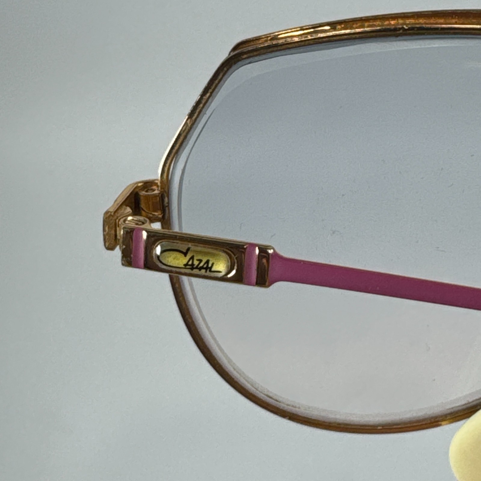 Vintage CAZAL Mod 954 COL 359 68mm Pink Gold Aviator Glasses Frames West Germany