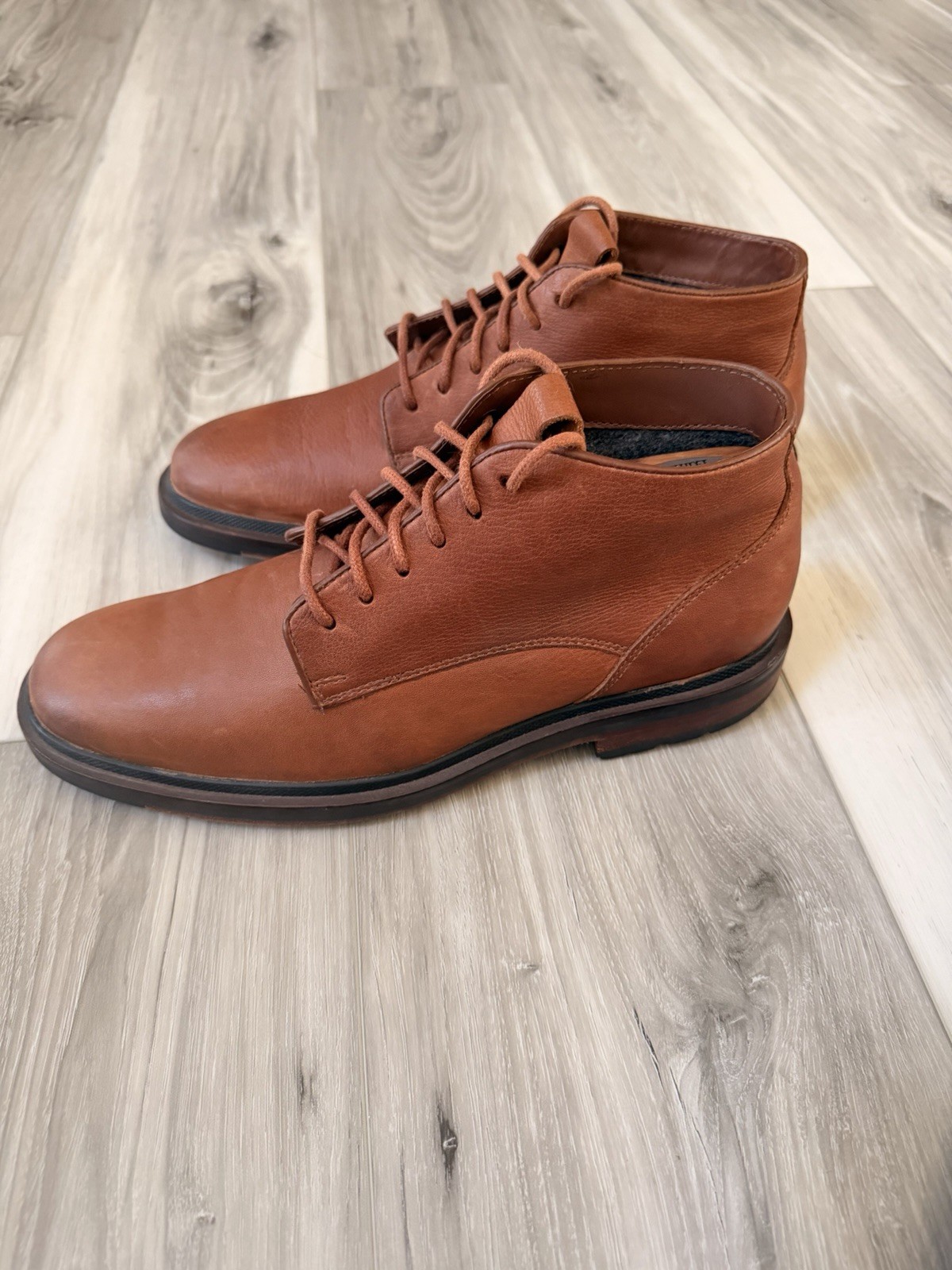 Cole Haan Men’s Brown Leather Chukka Ankle Boots Lace Up Round Toe US 7 M
