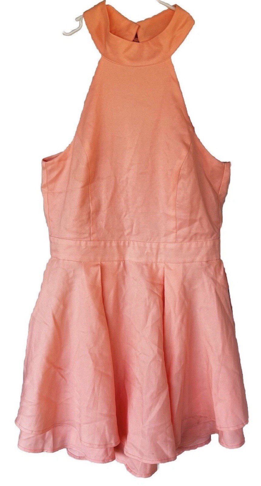 NWT~Darling*Lulus Dress SIZE Medium Skater Peach Orange Fit Flare FOR Summer