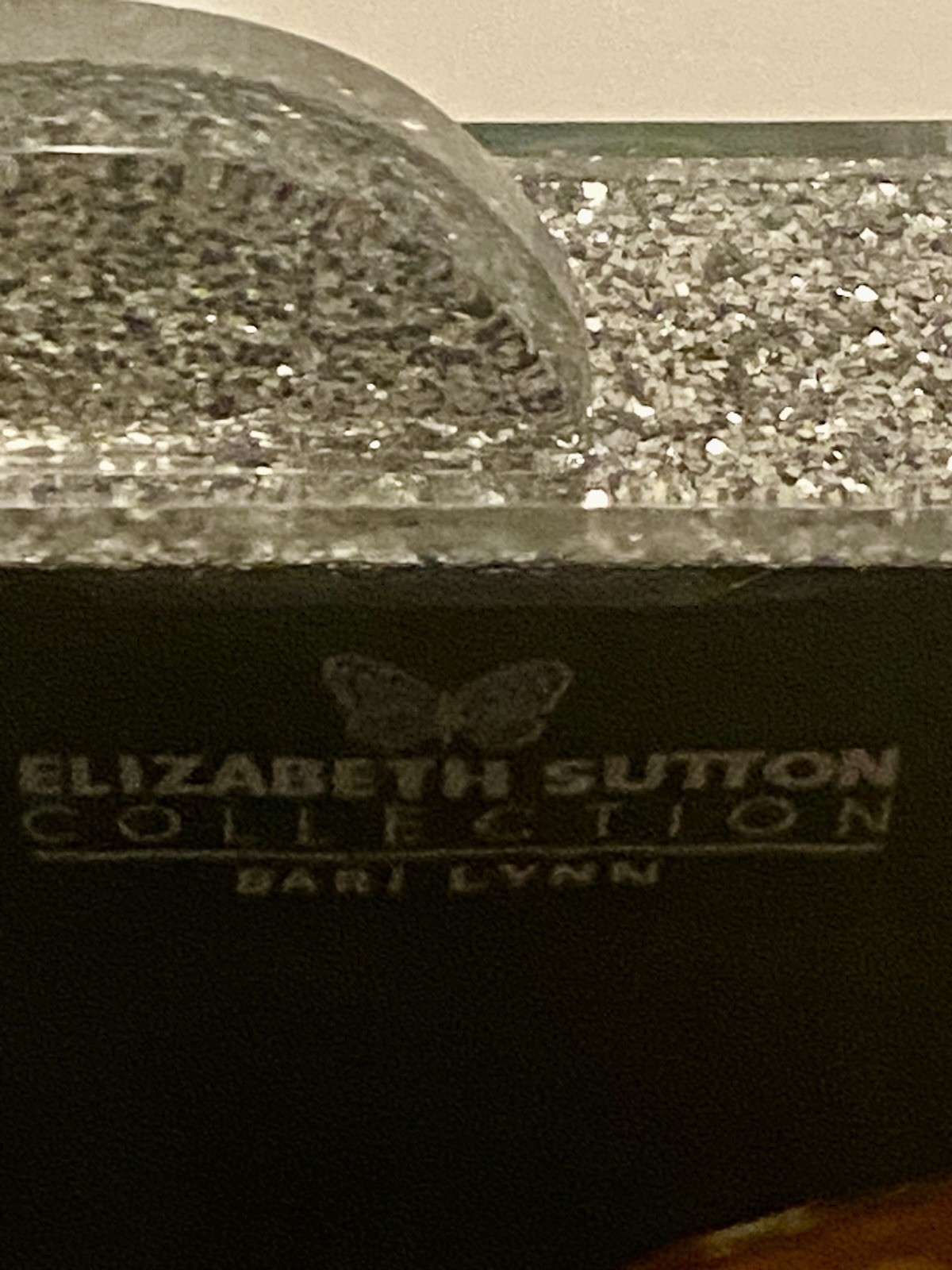 Elizabeth Sutton Collection Glitter Acrylic Lips Clutch