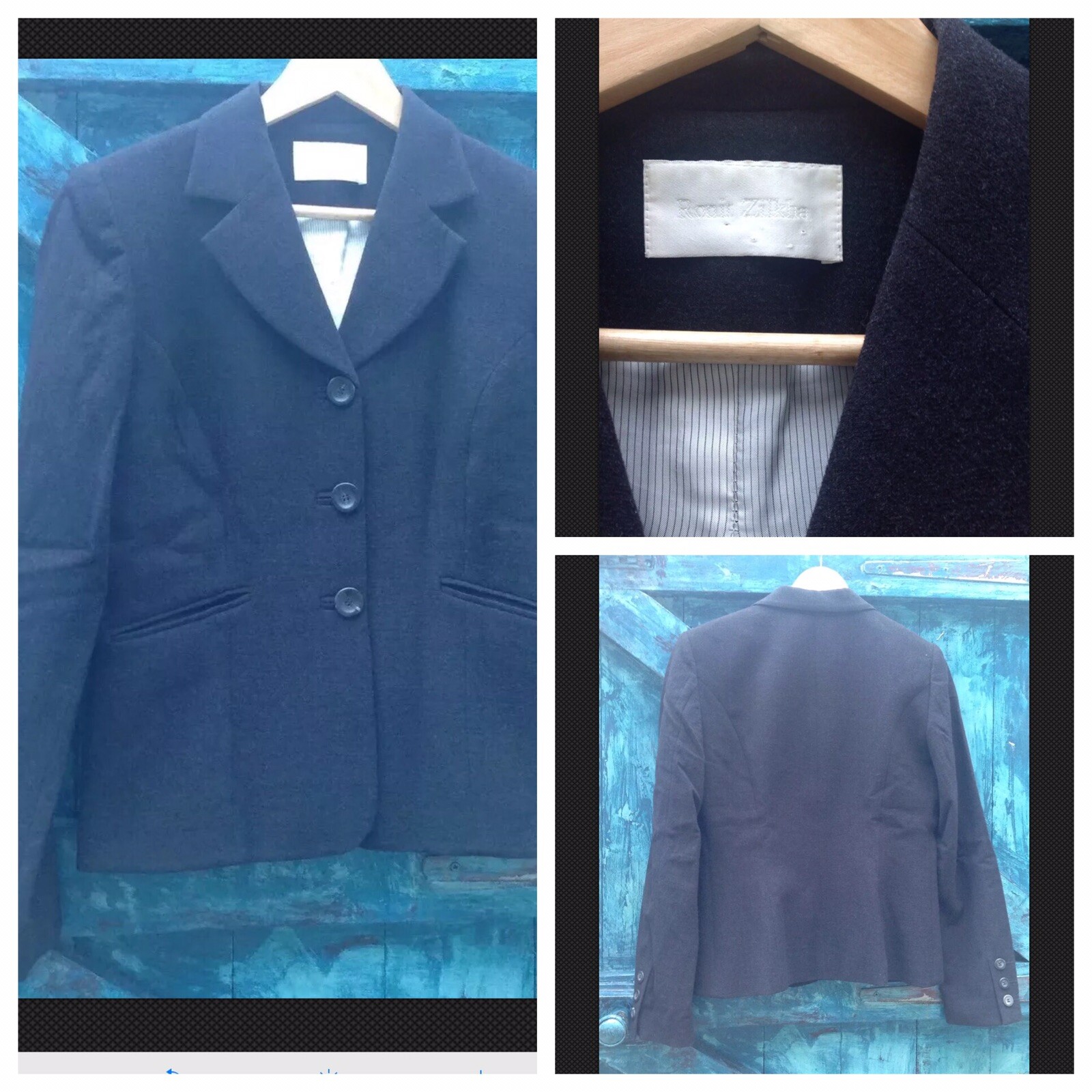 Womens Jacket Size 14 Designer Ronit Zilkha Grey Wool VGC WORN ON FILM INC UK PP