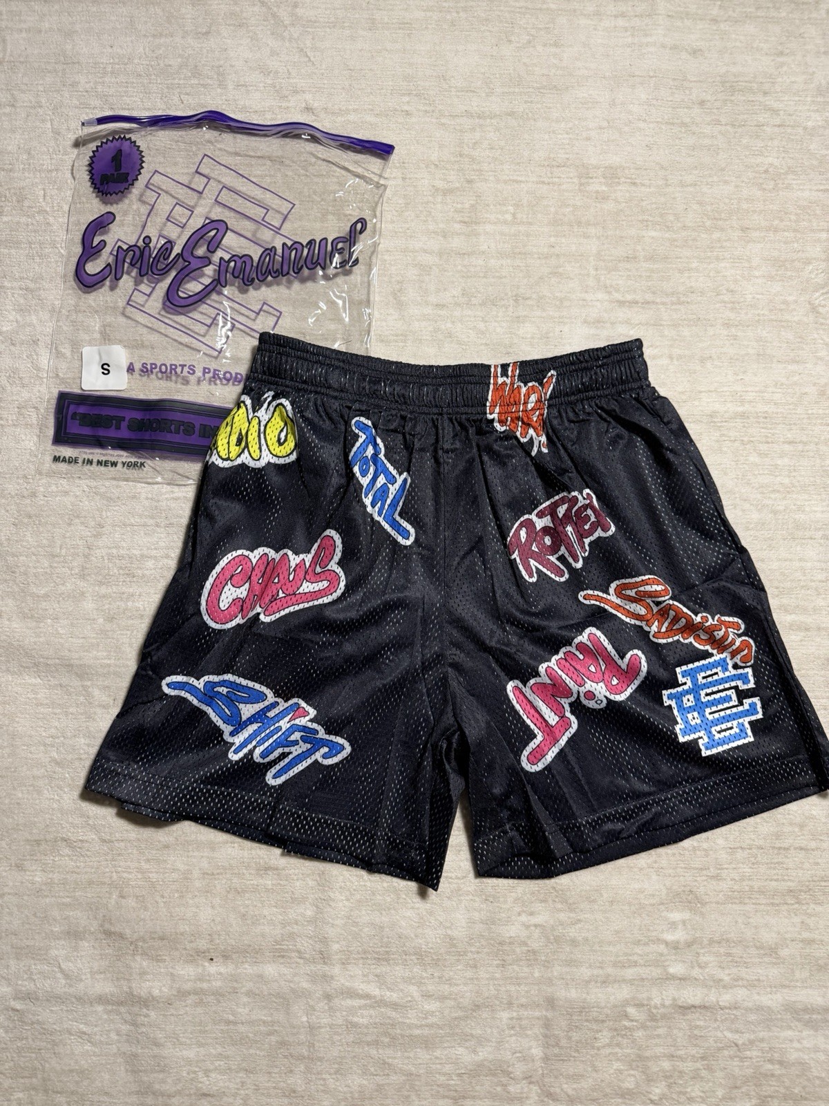 Eric Emmanuel x Matty Boy Shorts – Black – Size Large