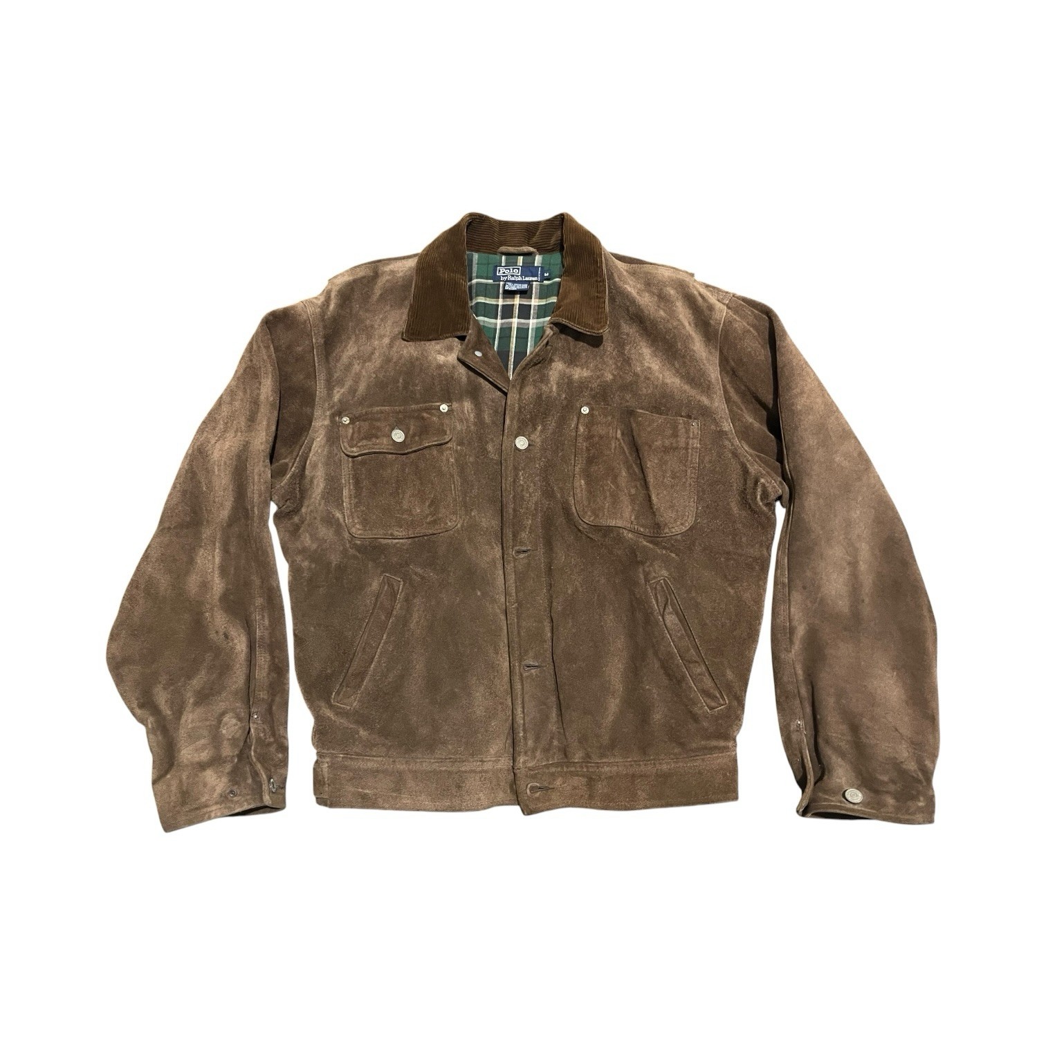 Polo Ralph Lauren Brown Leather Trucker Jacket RRL Coat Roughout Suede Type 1 2