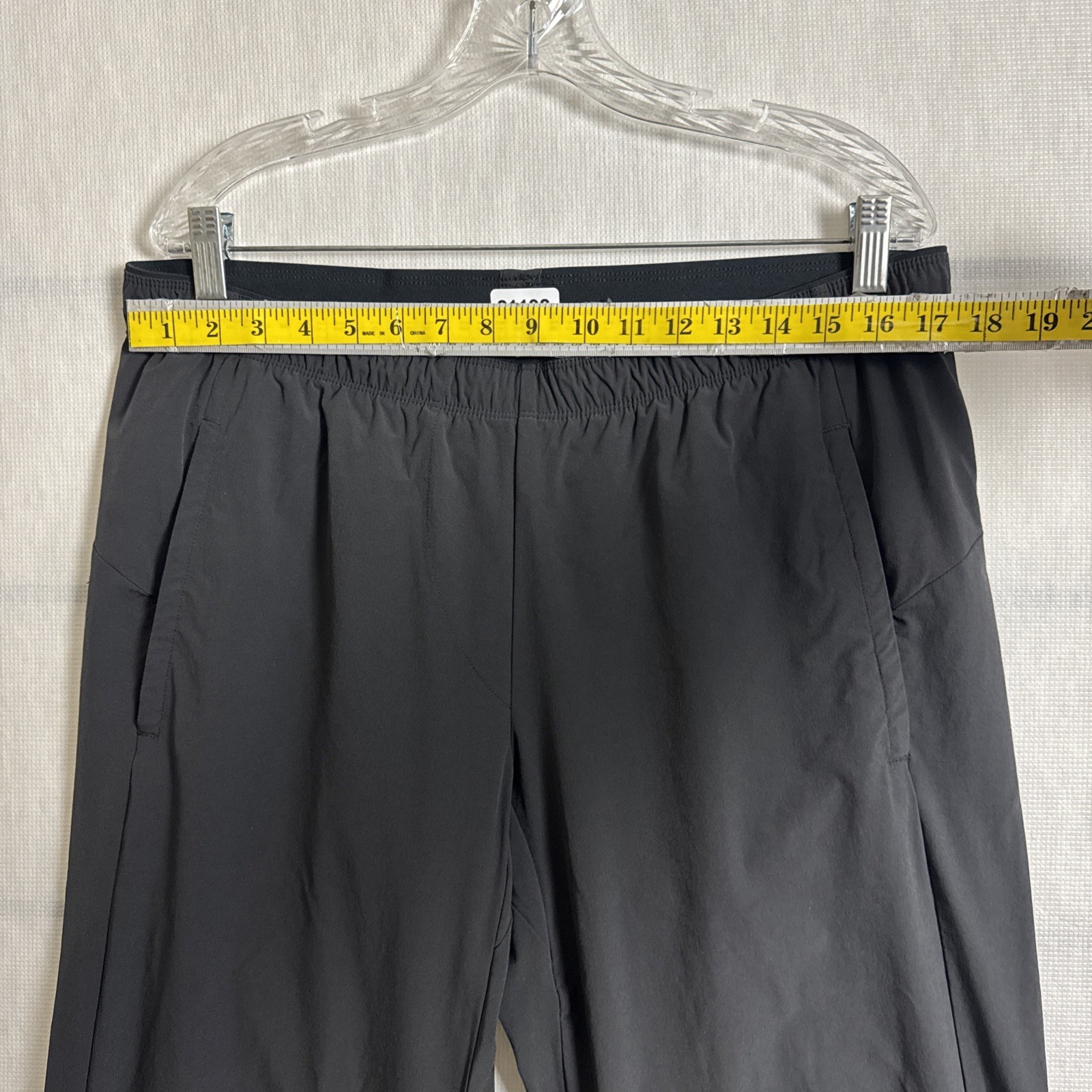 Paskho Men’s Size Large Gray Nylon Relaxed Straight Leg Pants
