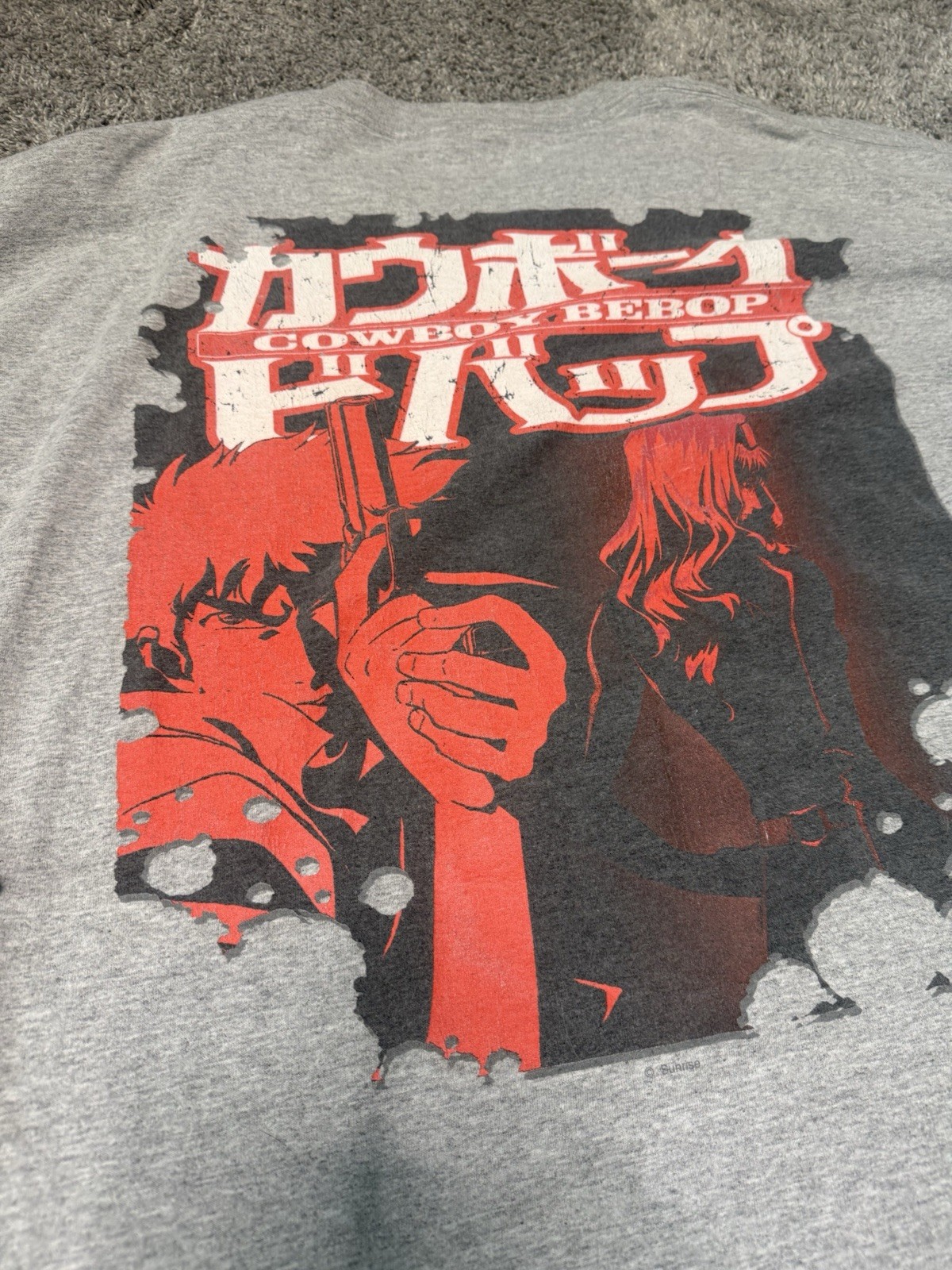 Vintage Cowboy Bepop ODM T-Shirt Size XL Arm And Back Graphic