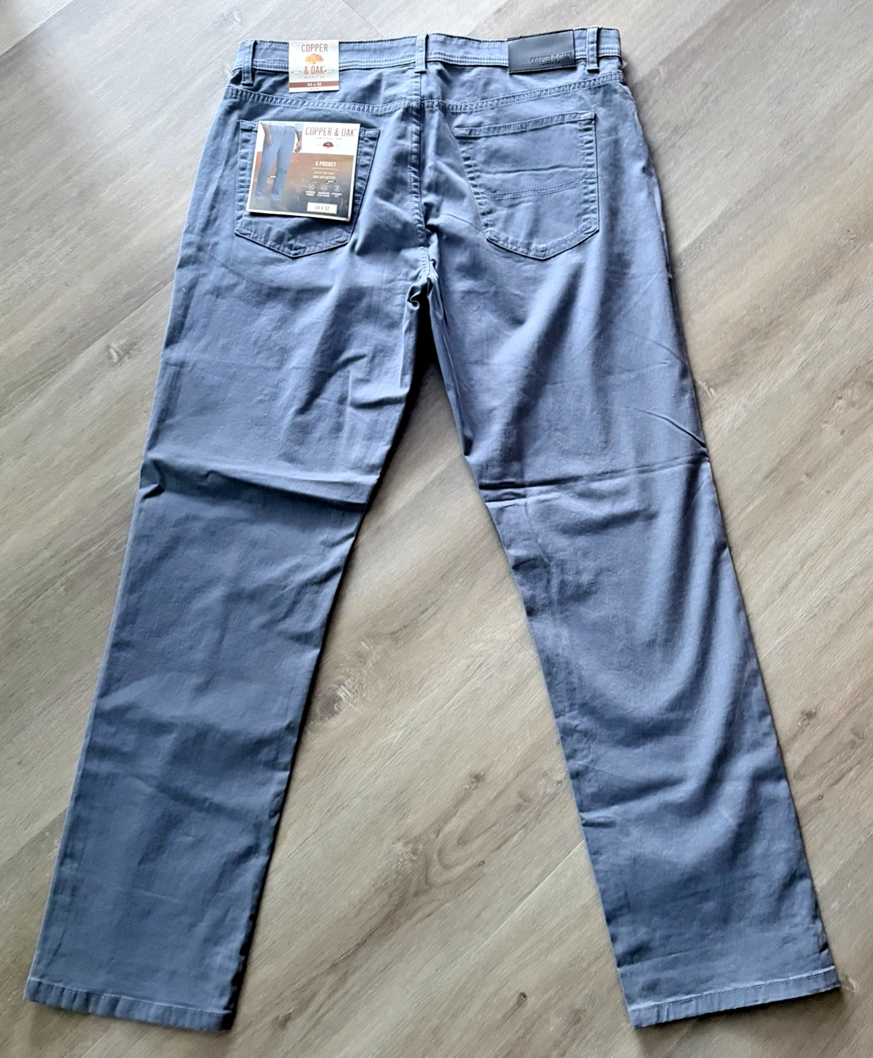 Copper & Oak NWT Men’s 34×32 Pants 5 Pocket Every Day Pant River Blue K5S817 NWT