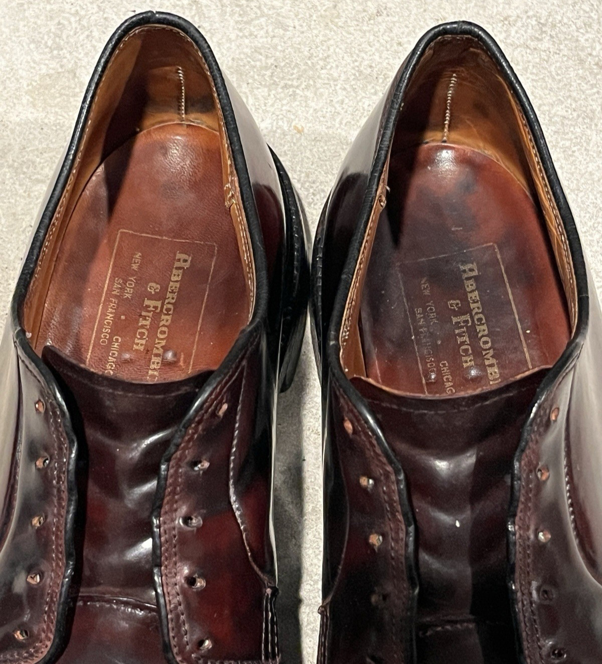 Rare Alden x Abercrombie & Fitch 1960’s Color 8 Shell Cordovan PTB 8.5 E V-Cleat