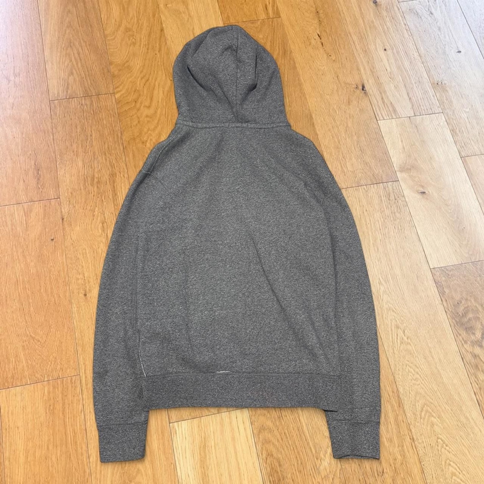 Polo Ralph Lauren Dark Gray Waffle Knit Hood Black Pony Zip Up Hoodie Men Large