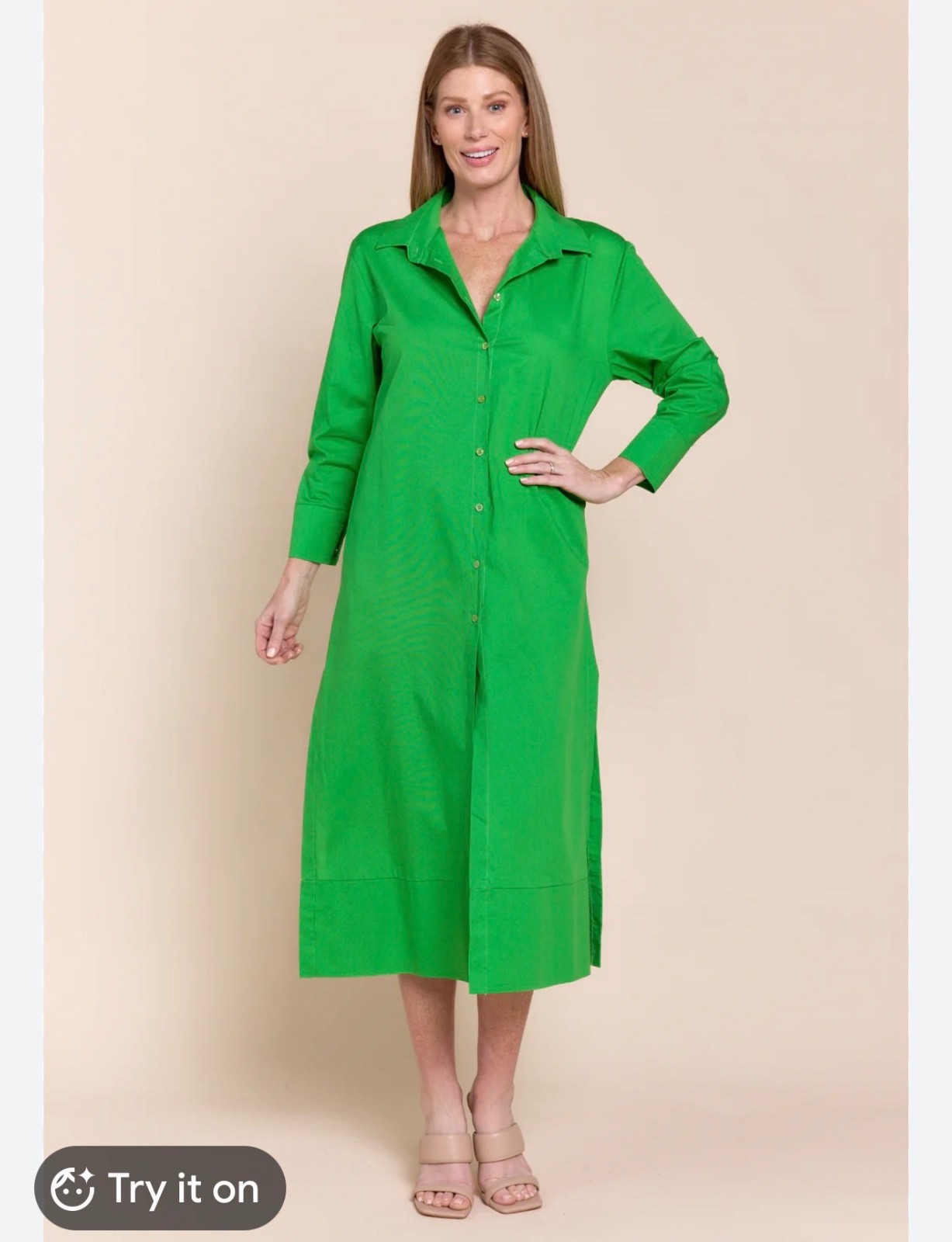 NWT Sophia Made In Italy Milan Button Down Shirt Dress Size M