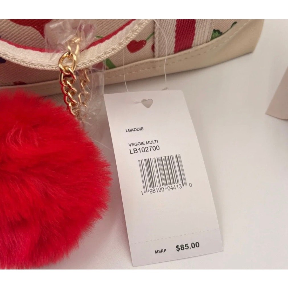 Luv Betsey Betsey Johnson LBADDIE Veggie & Fruit Multi Crossbody + Tomato NWT