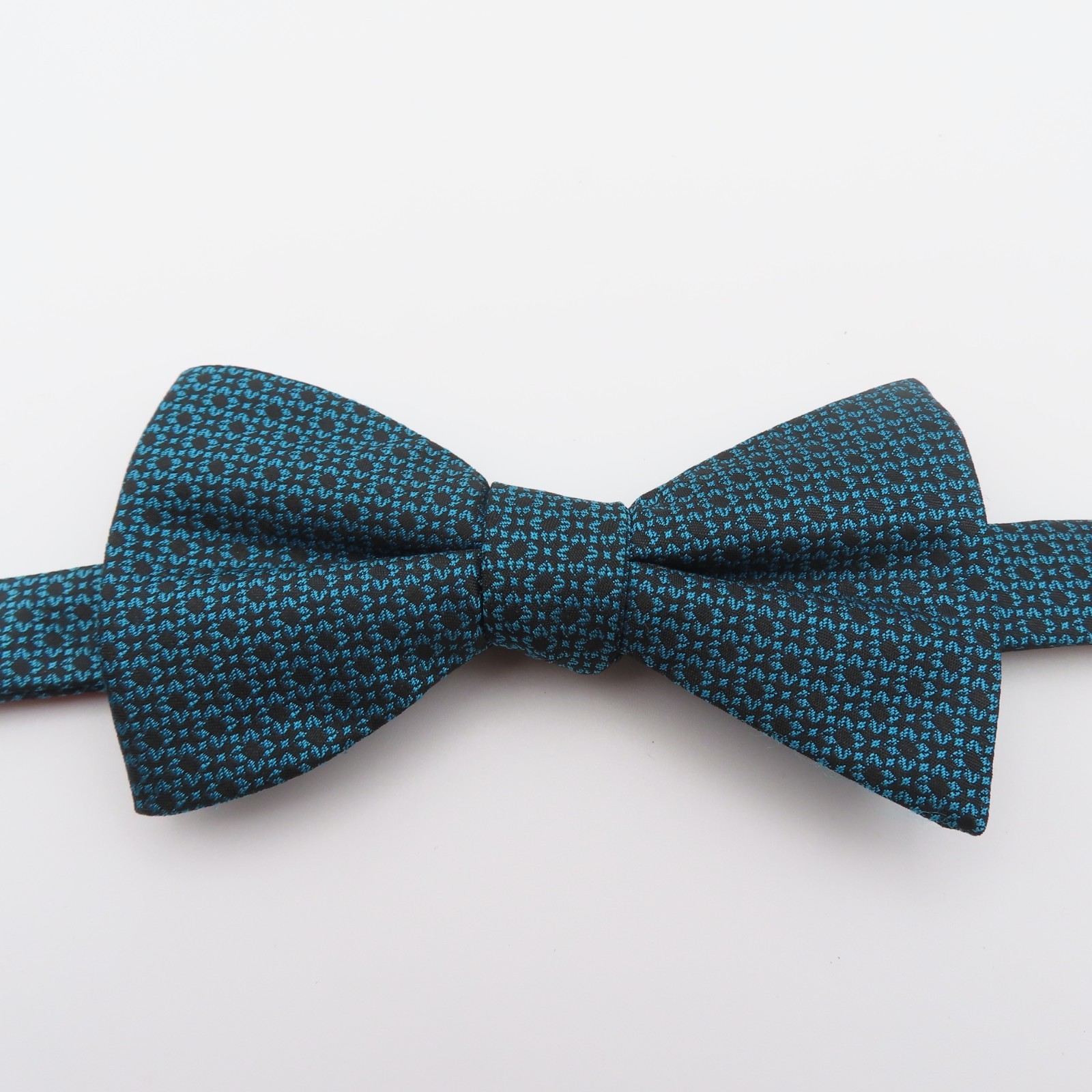 Alfani Bow Tie Blue Black Check 2.5″ Wide Pre Tie Polyester Tuxedo