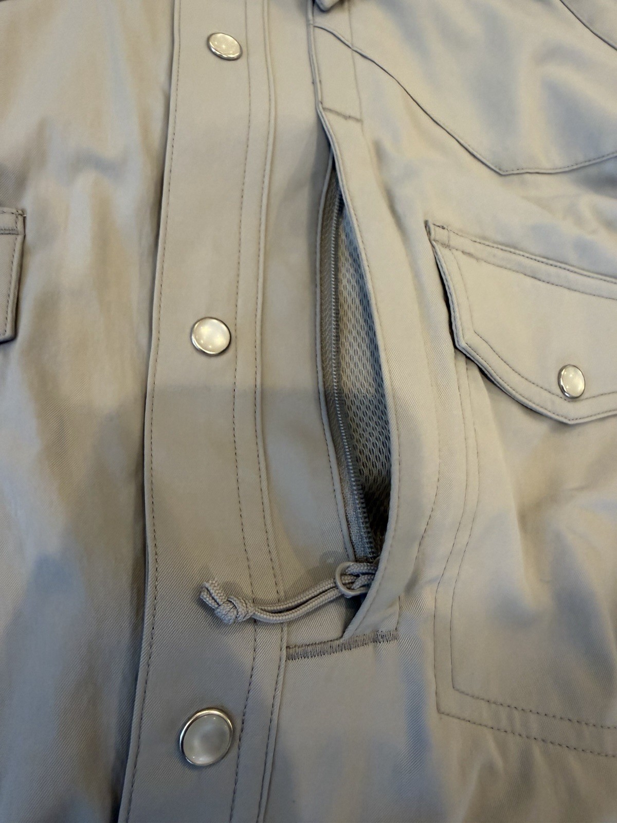 Poncho The San Saba Long Sleeve Shirt in Grey Men’s Size Large Slim Fit