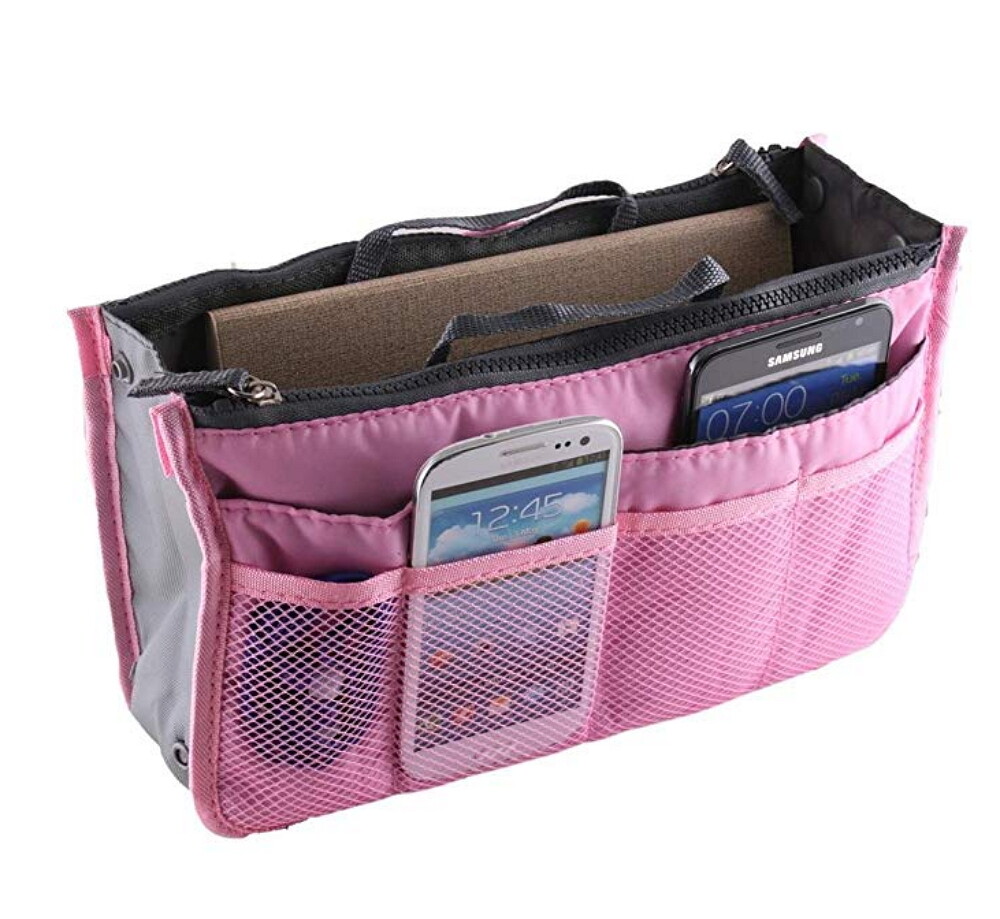 Women’s Travel Handbag Organizer Insert-Multi-Pocket Purse Liner, Tote Organizer
