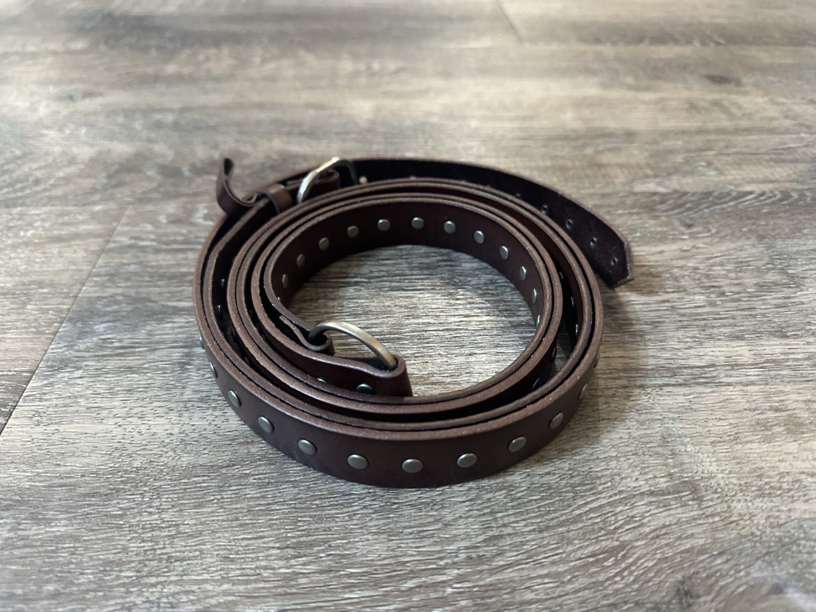 Silpada Designs Belt Womens XXL Brown Leather Studded Waist Wrap Around