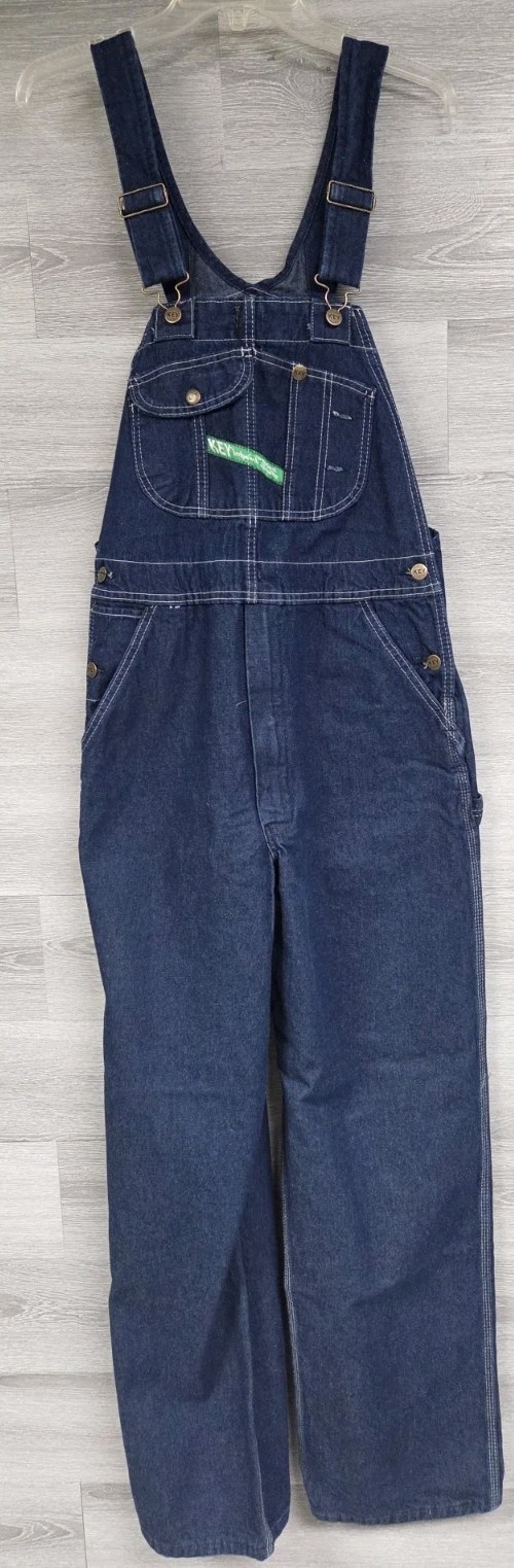 MENS NWT MENS KEY IMPERIAL DENIM OVERALLS BIBS CARPENTER WORK BLUE NEW SZ 34X32