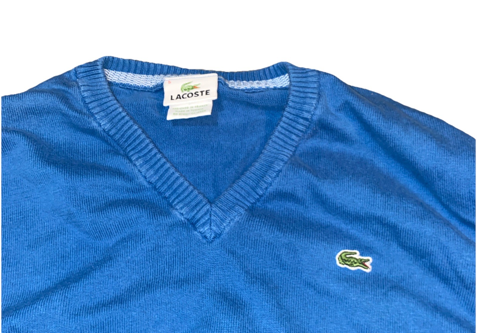 Lacoste MENS V Neck Sweater Size Small