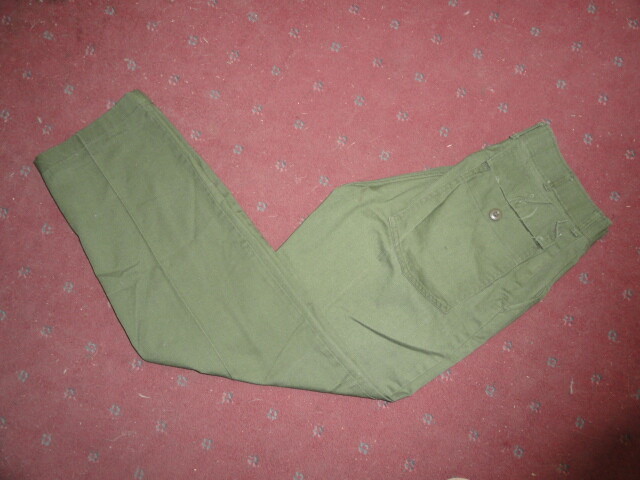 Vintage 80s US Army OG 507 Trousers Utility Pants Military USA Straight Pocket