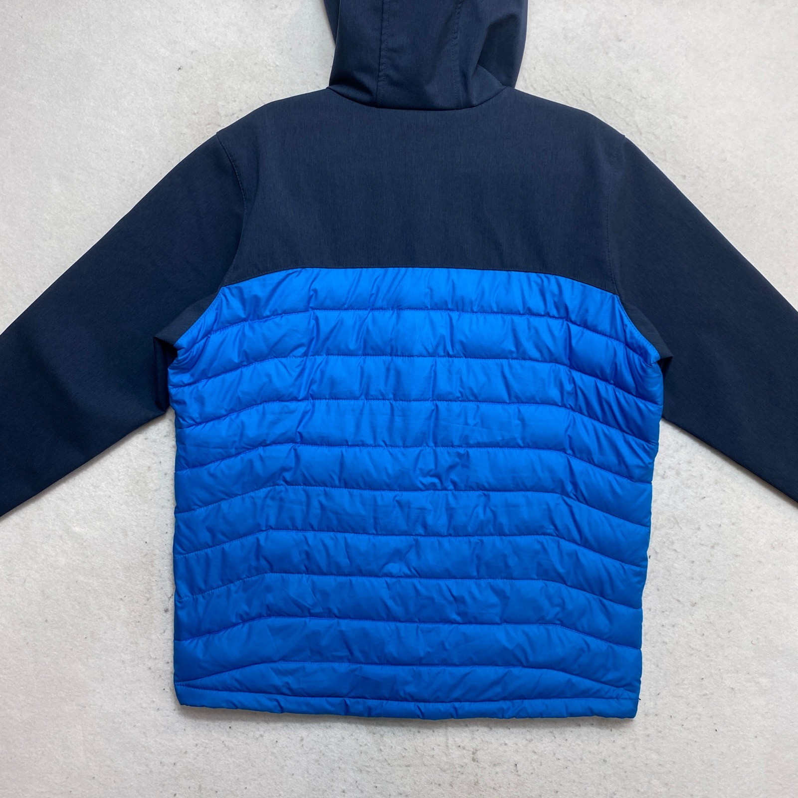 Columbia Puffer Jacket Mens Size Medium Blue Navy Omni-Heat Hybrid WM1509