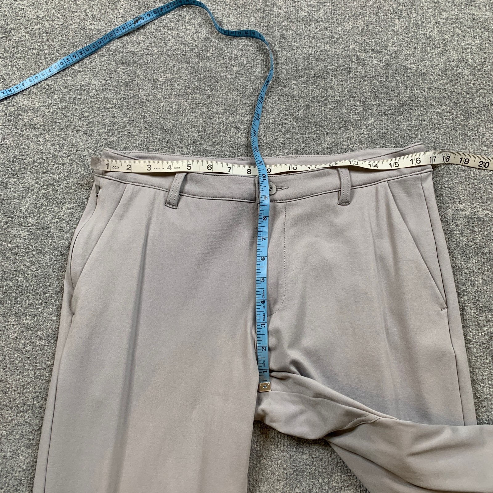Into The Am Pants Mens 33 Ash Ankle Slim 4-Way Stretch Viscose Nylon Blend
