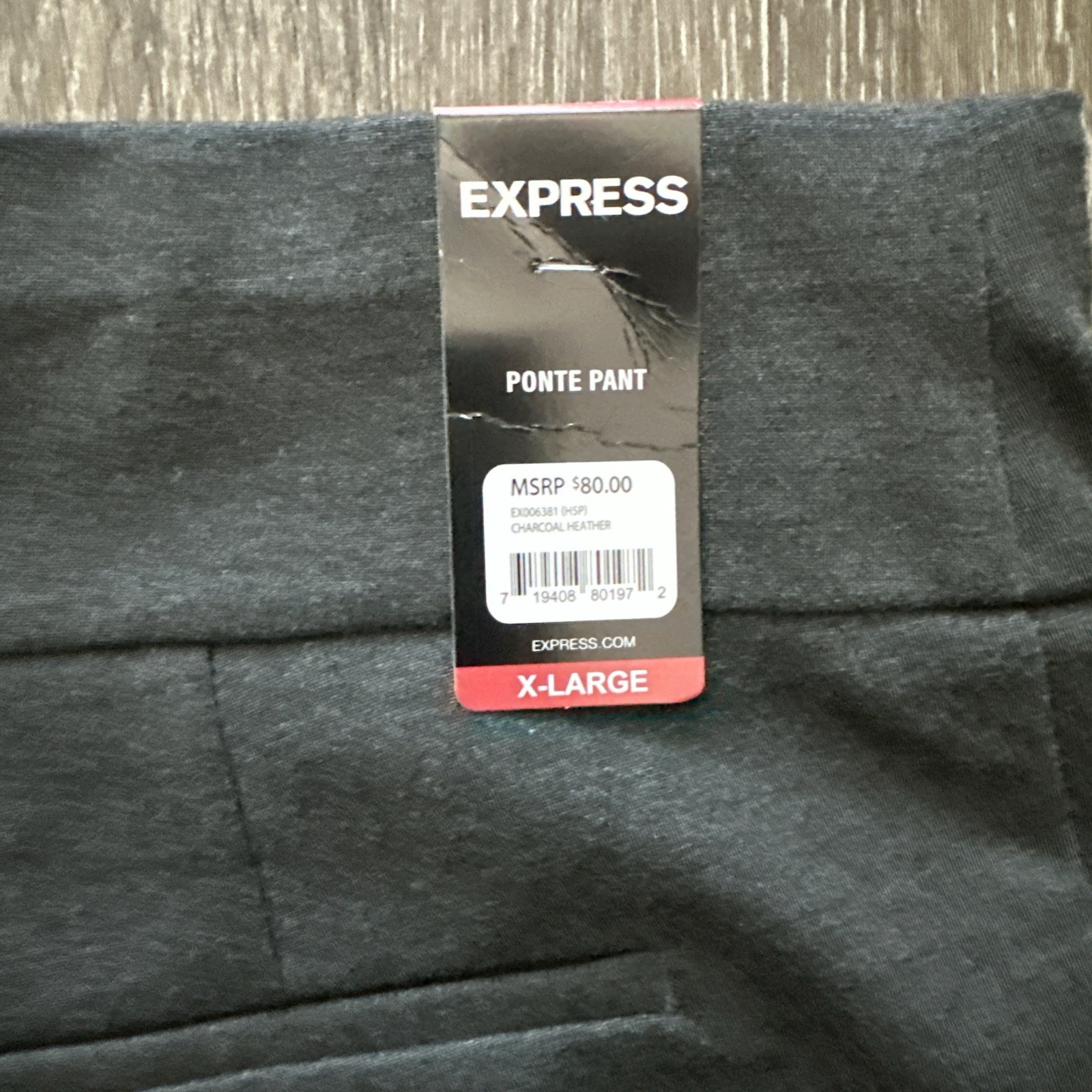 Express Ponte Pants Womens XL Gray Pull On Stretch Skinny Leg Ankle Work Career