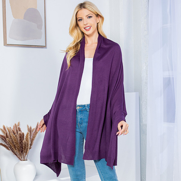 Solid Color Cashmere Feel Shawl Soft Winter Wrap Cozy Scarf Pashmina Style Gift