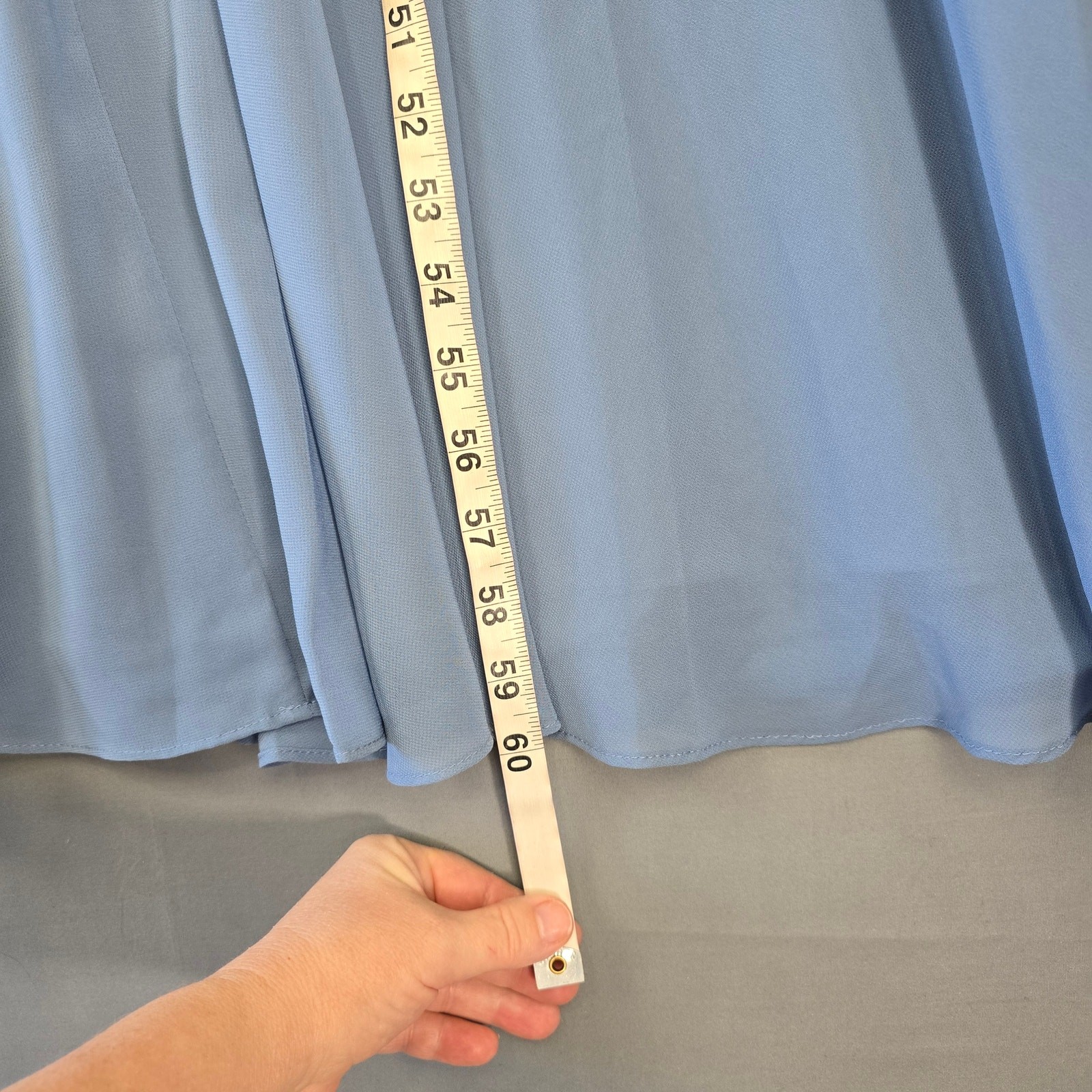 David’s Bridal Blue Formal Maxi Long One Shoulder Gown Zip NEW $149 Women Size 4