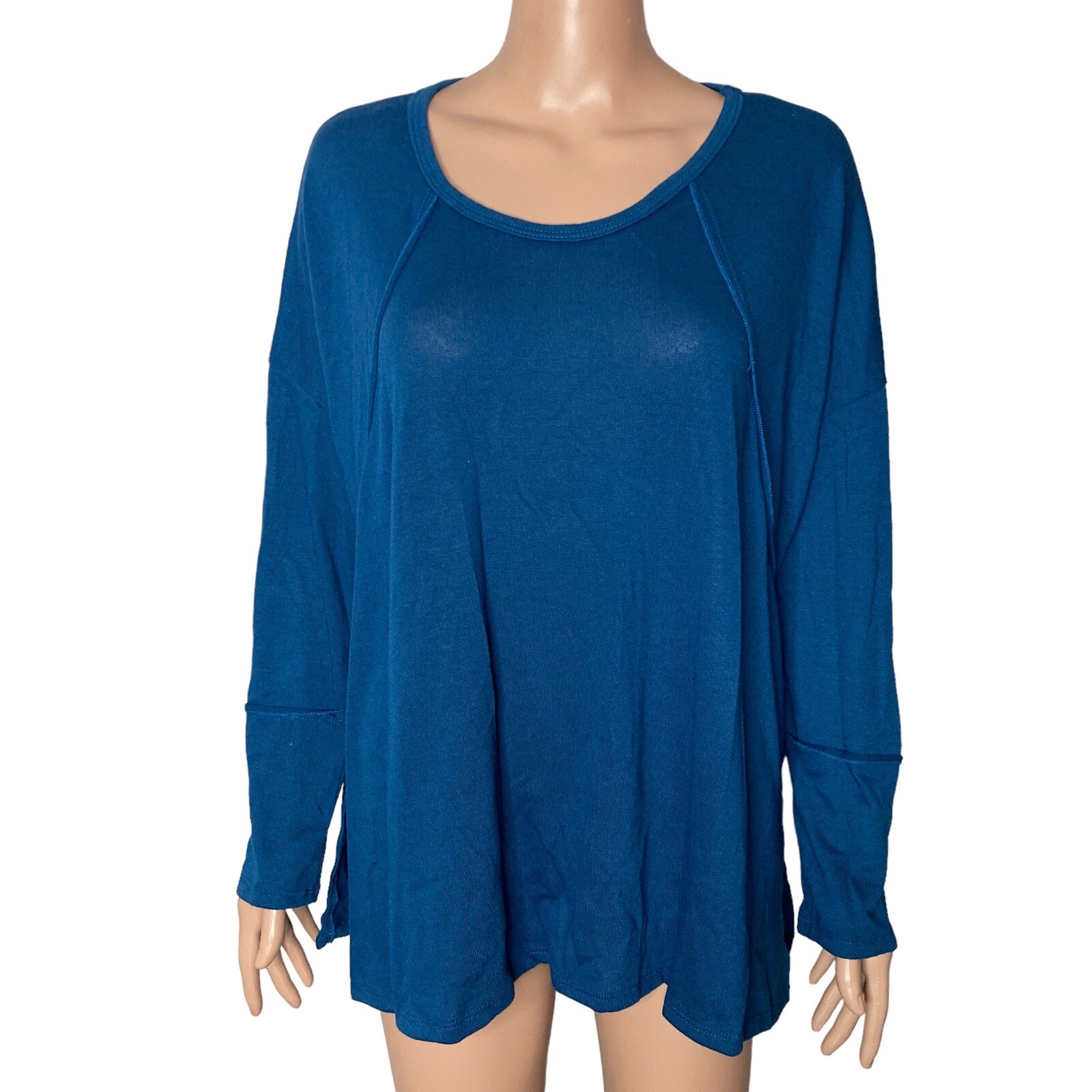 Forgotten Grace Sweater Womens Large Blue Lightweight