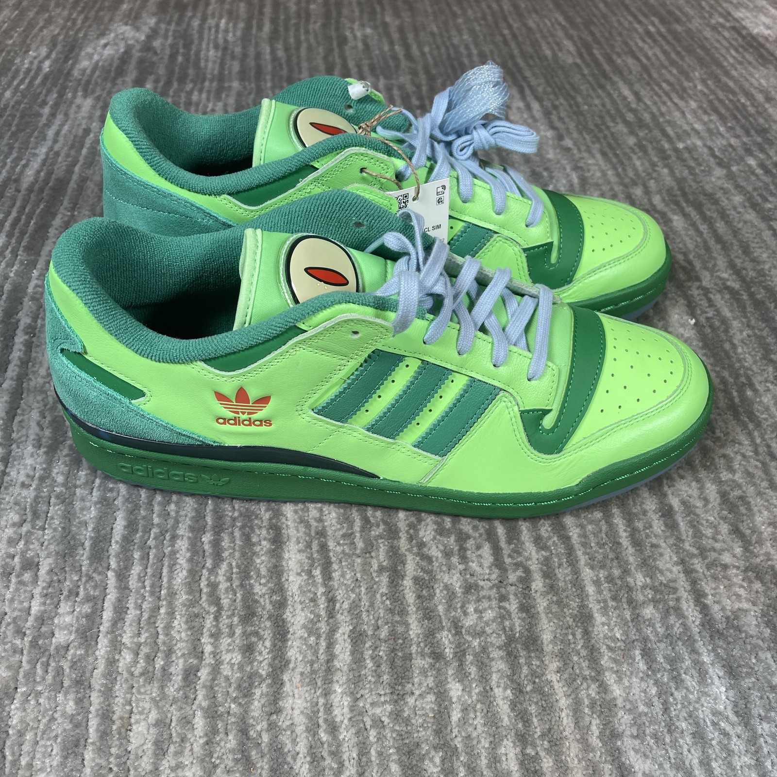 Adidas Forum 84 Low Shoes Mens Size 12 Neon Green Treehouse of Horror Simpsons