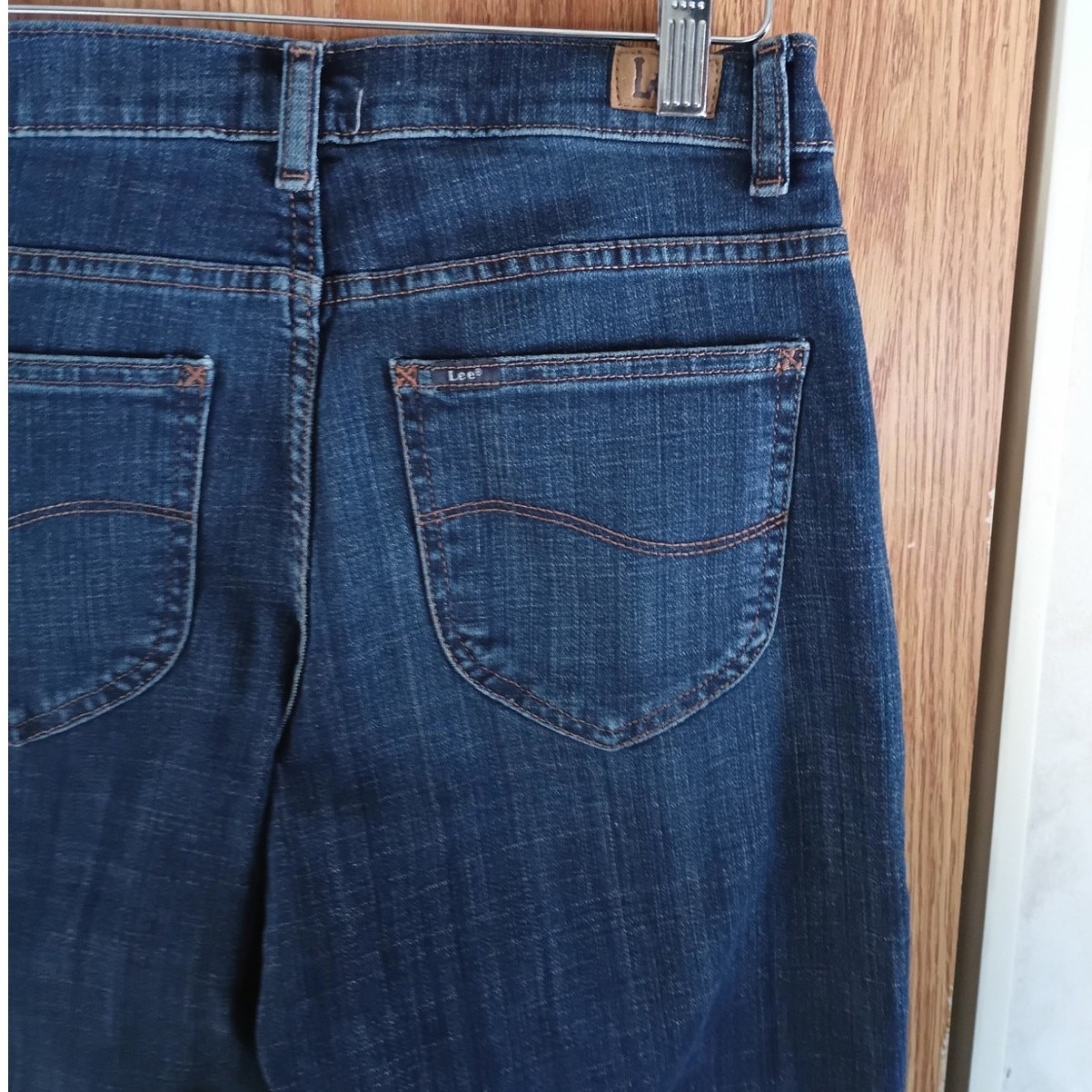 Lee Relaxed Straight Mid Rise Jeans 29×28 Stretch Classic Denim 8 Short