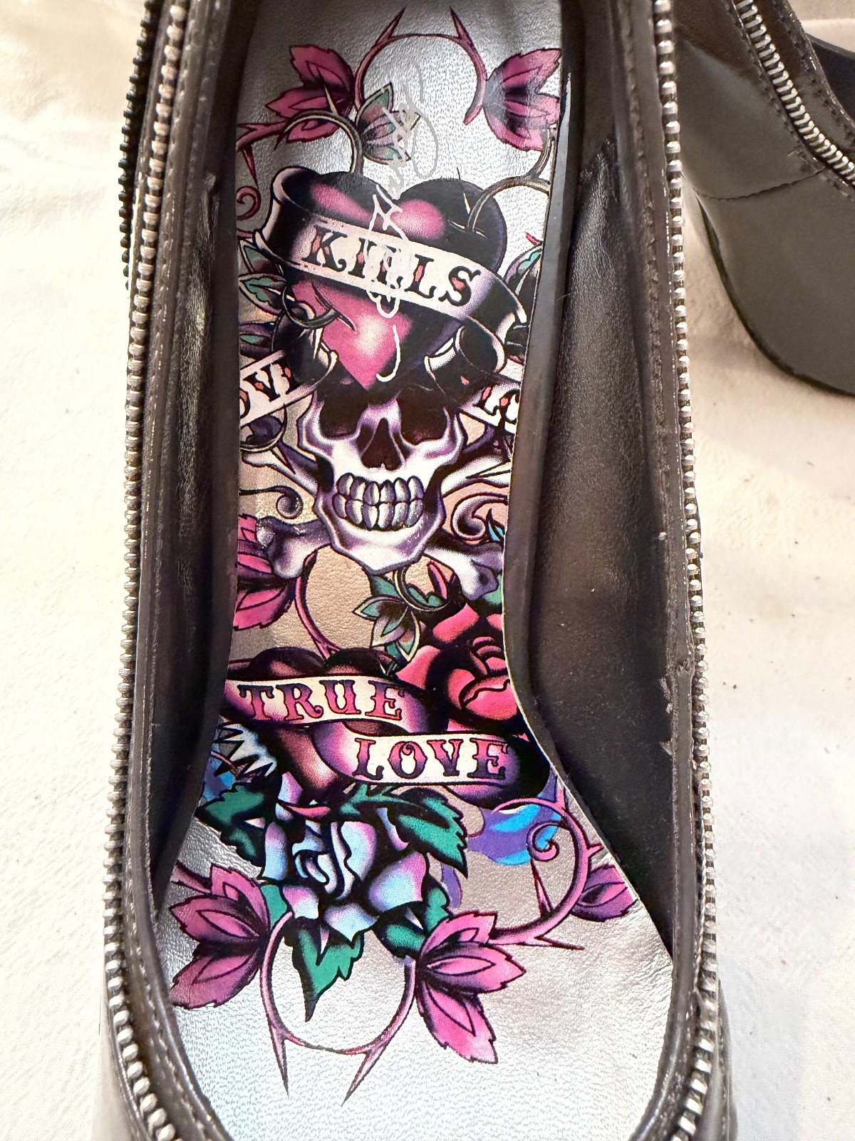 Ed Hardy Gray Women’s Size 9 Singapore Platform Pump High Heels Shoes Y2K Sexy