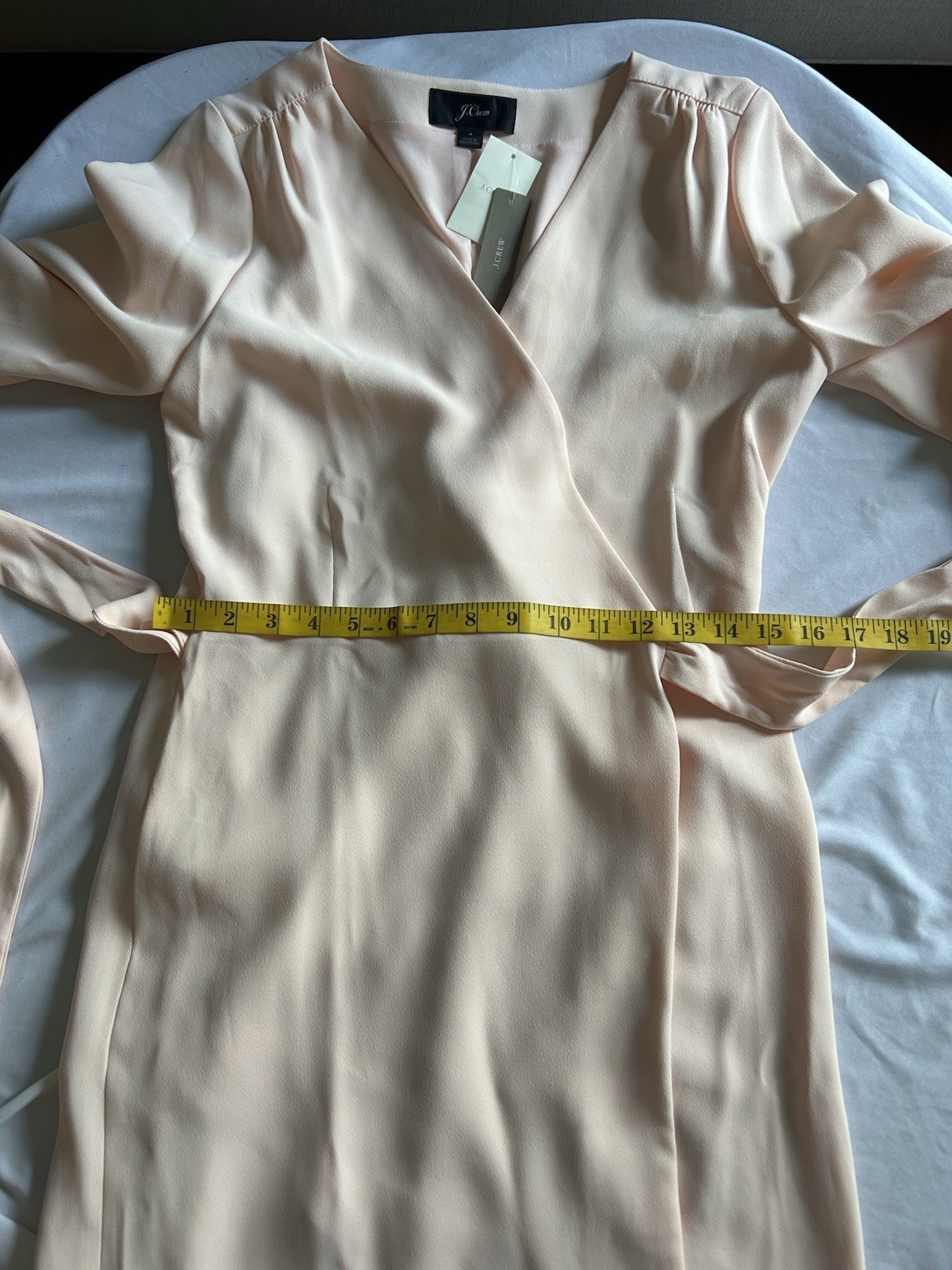 J. Crew Crepe Wrap 365 Midi Dress Womens Size 4 Peach Classic Wedding NWT