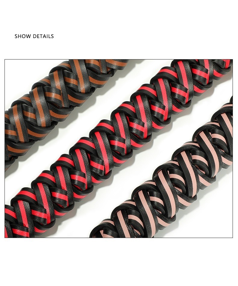 Genuine Leather Braided Handle Strap Purse Handbag Weaving Replacement Strap