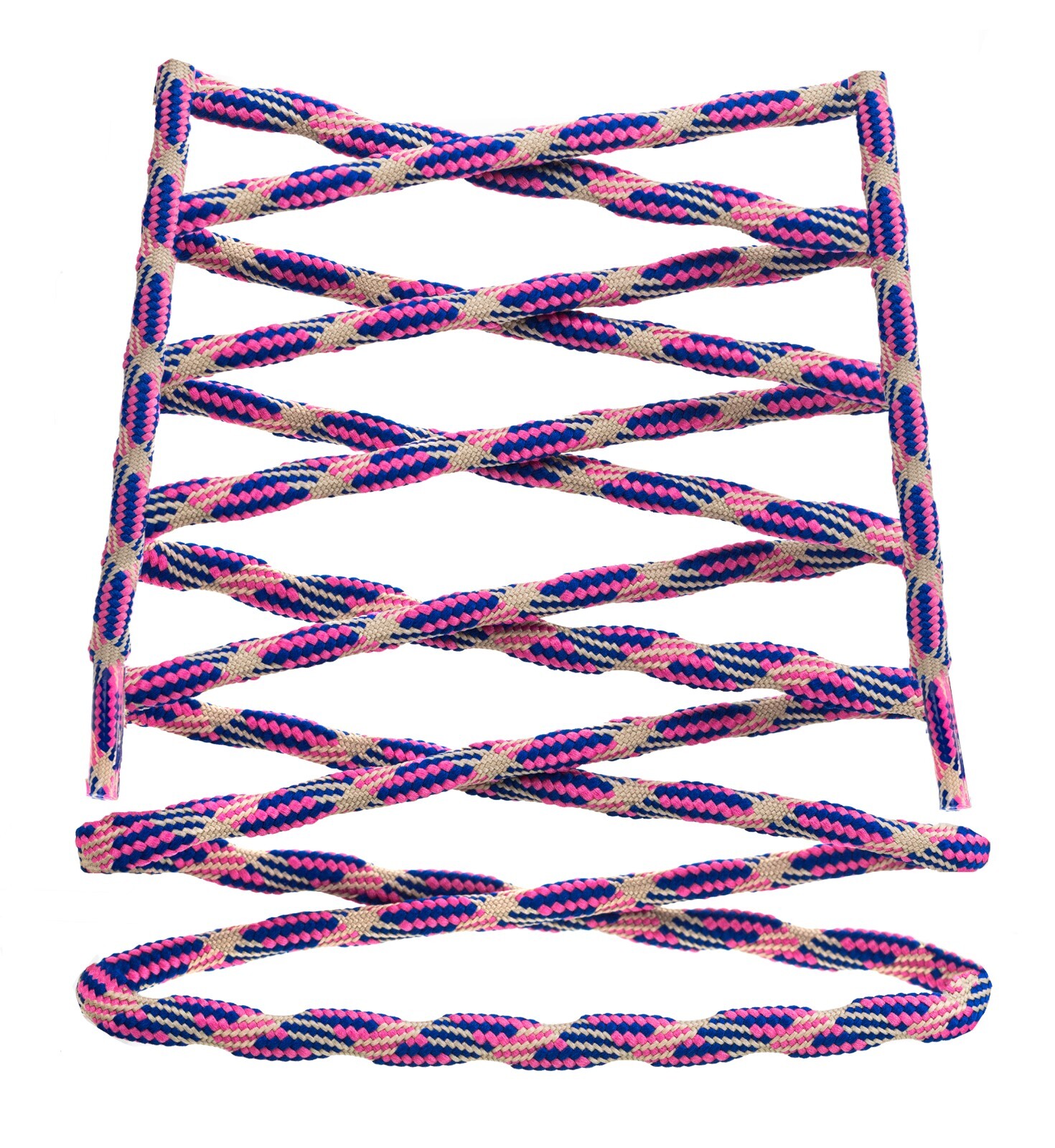 Multicolour Rope Shoe Laces For Walking Hiking Boots Cord 4mm Convex Pattern