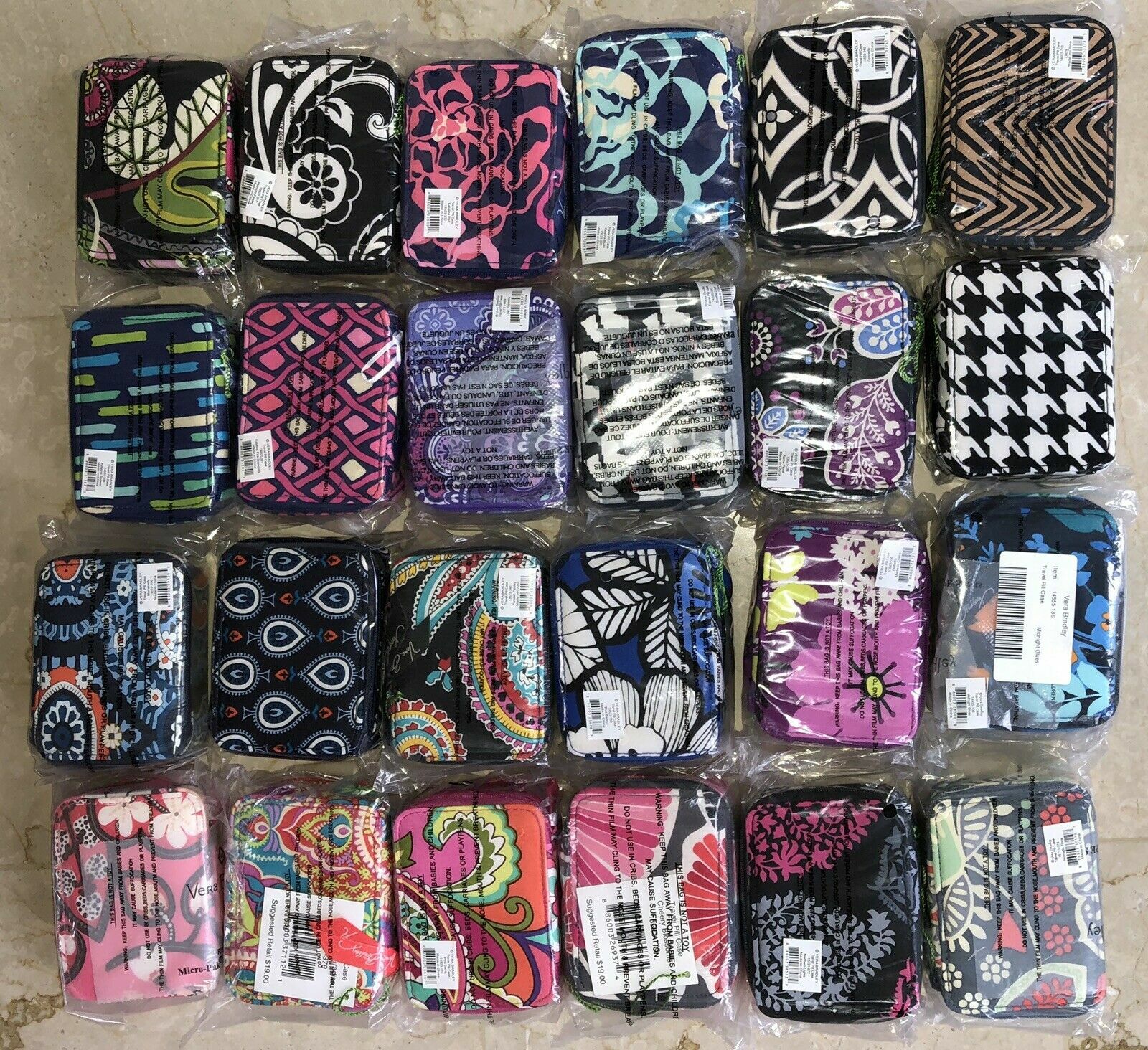 VERA BRADLEY 7-8 Day Travel Pill Case Pick Your Pattern NWT RETIRED Original Pkg