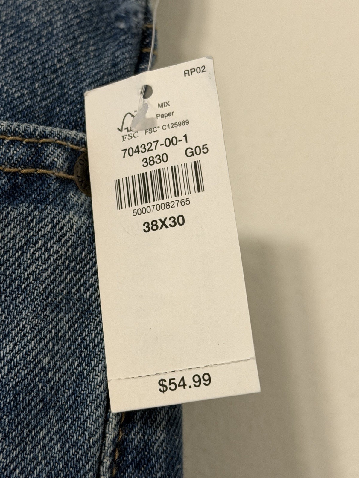 Old Navy Straight Taper 100% Cotton Denim Jeans Men’s 36 X 30 NWT